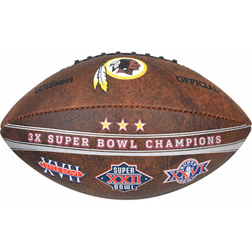 Wilson NFL Commemorative Championship 9" Football, Washington Redskins -