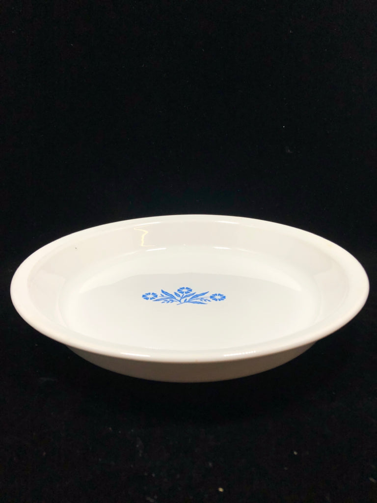 BLUE FLORAL PYREX PIE PLATE.