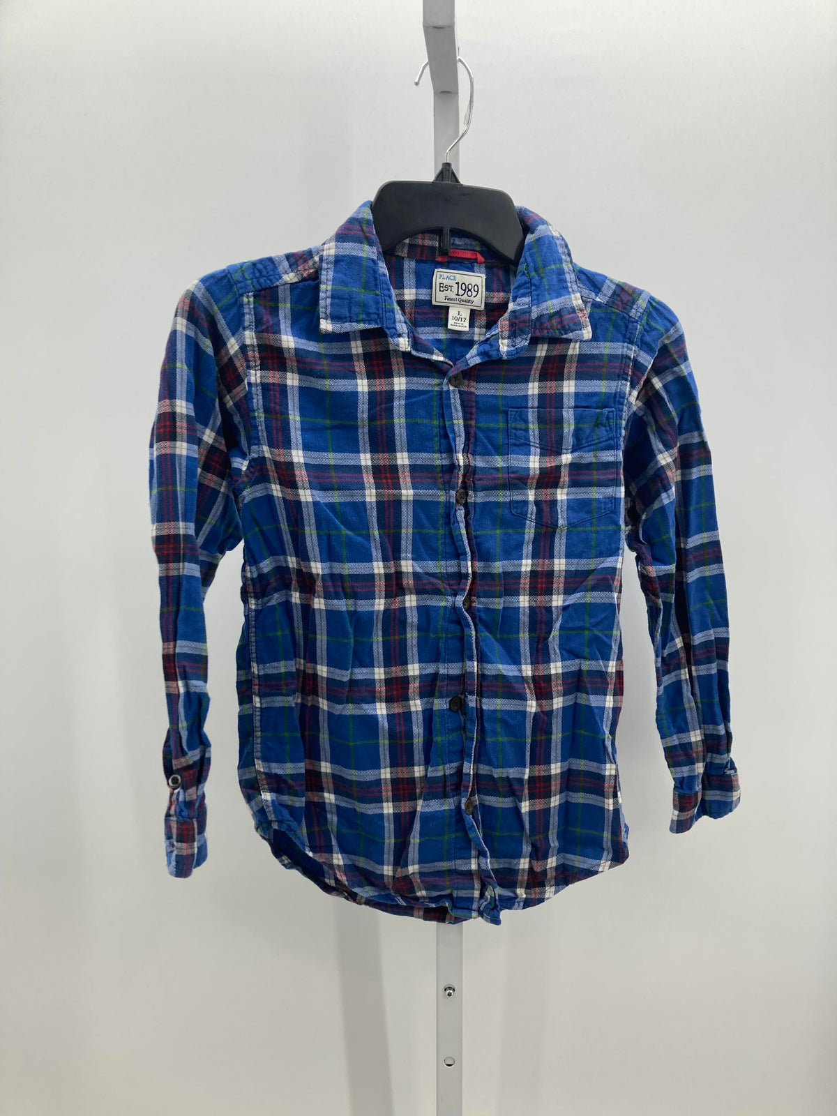 BLUE PLAID FLANNEL BUTTON DOWN
