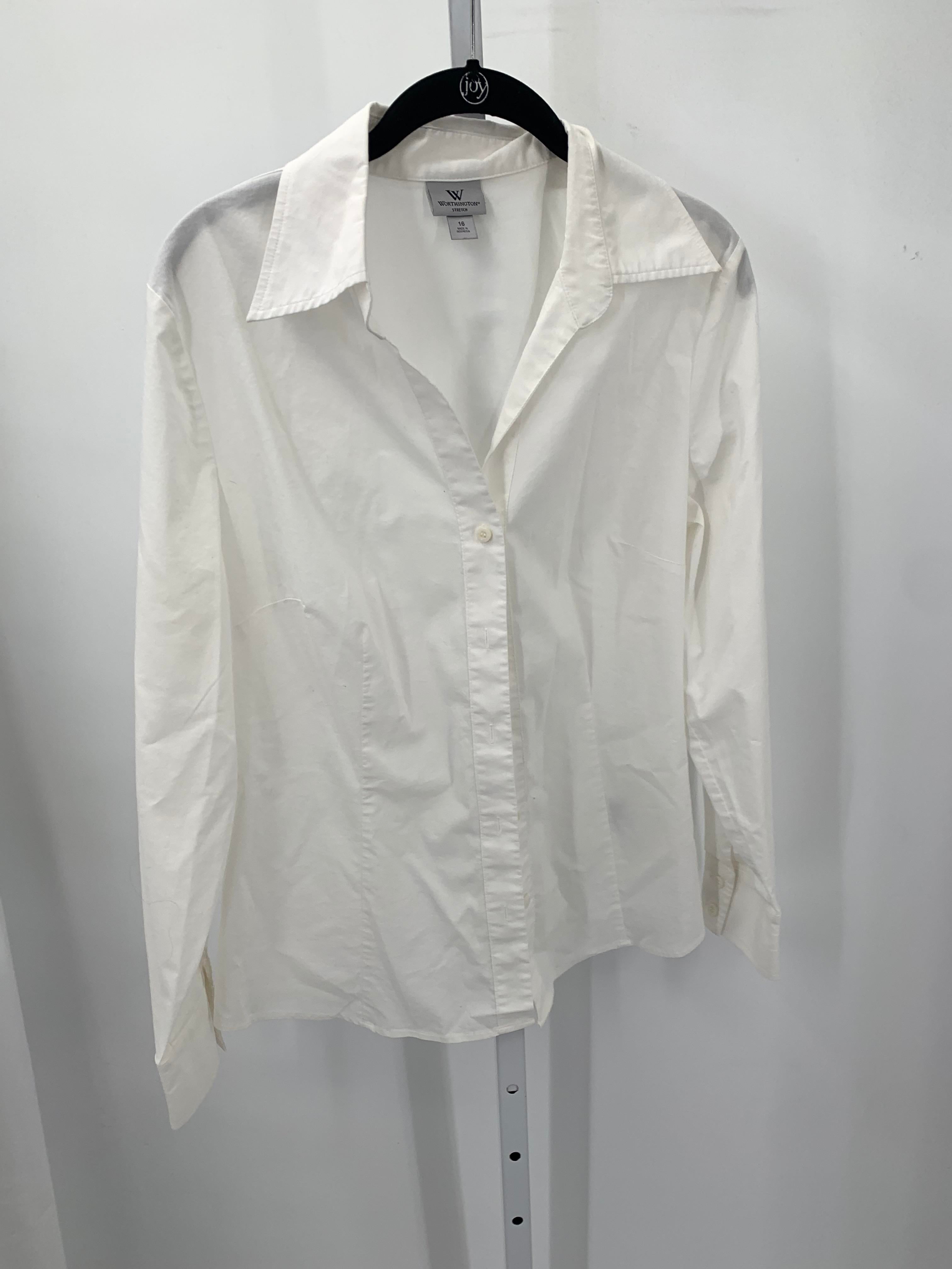 Worthington Size 16 Misses Long Sleeve Shirt