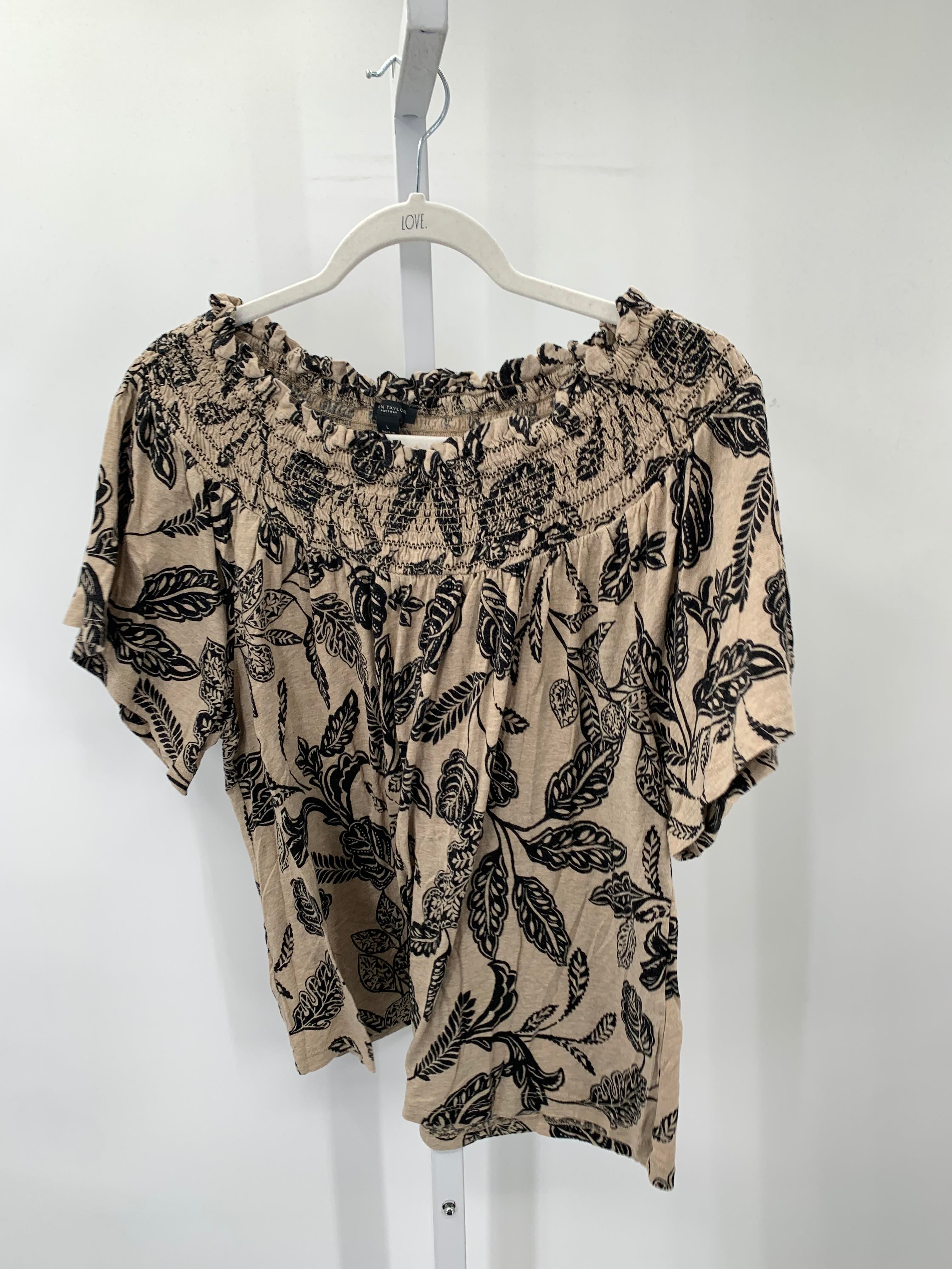 Ann Taylor Size Large Misses Short Sleeve Shirt