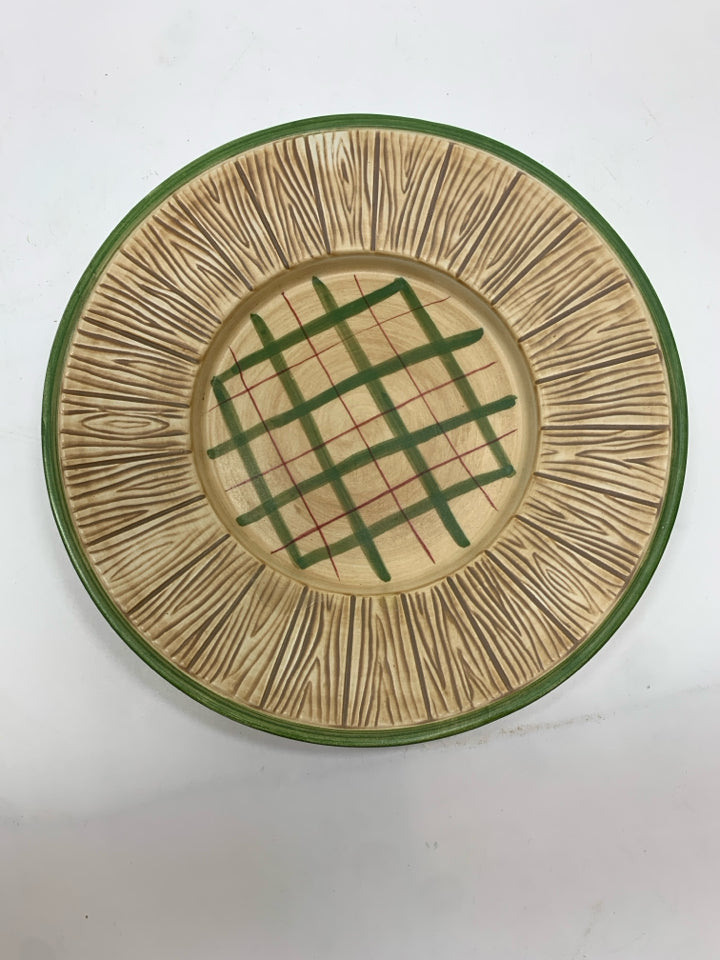 WOOD DESIGN CANDLE PLATE.