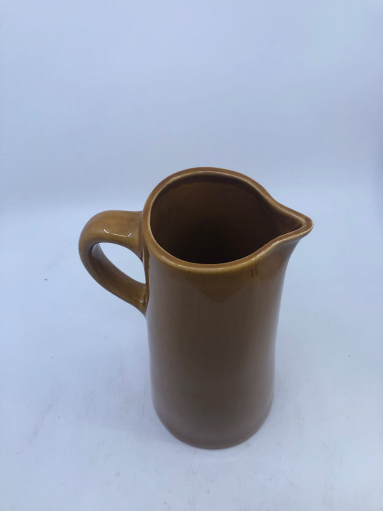 SKINNY BROWN PITCHER- POTTERY BARN.