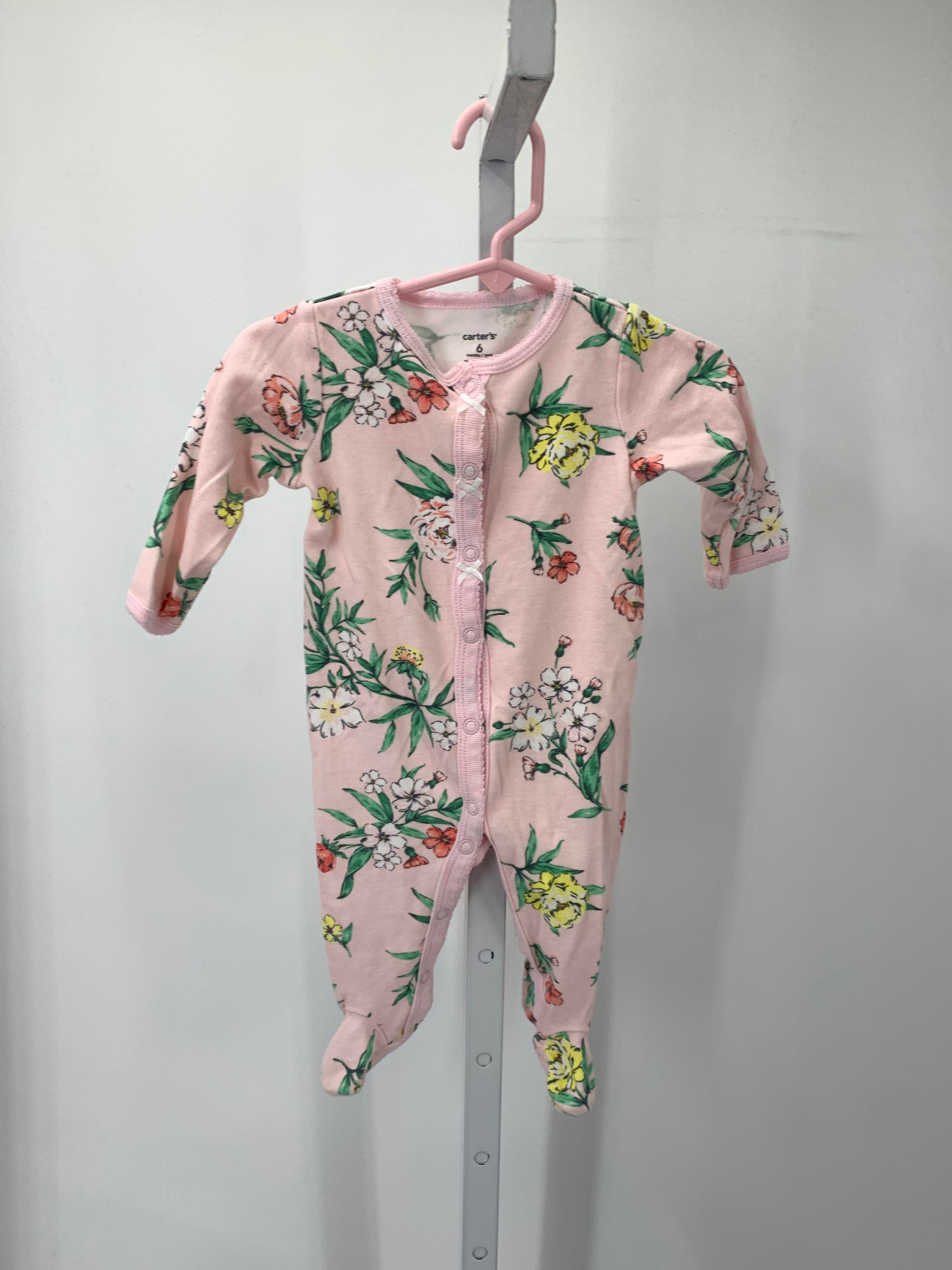 Carters Size 6 Months Girls Long Slv. Romper