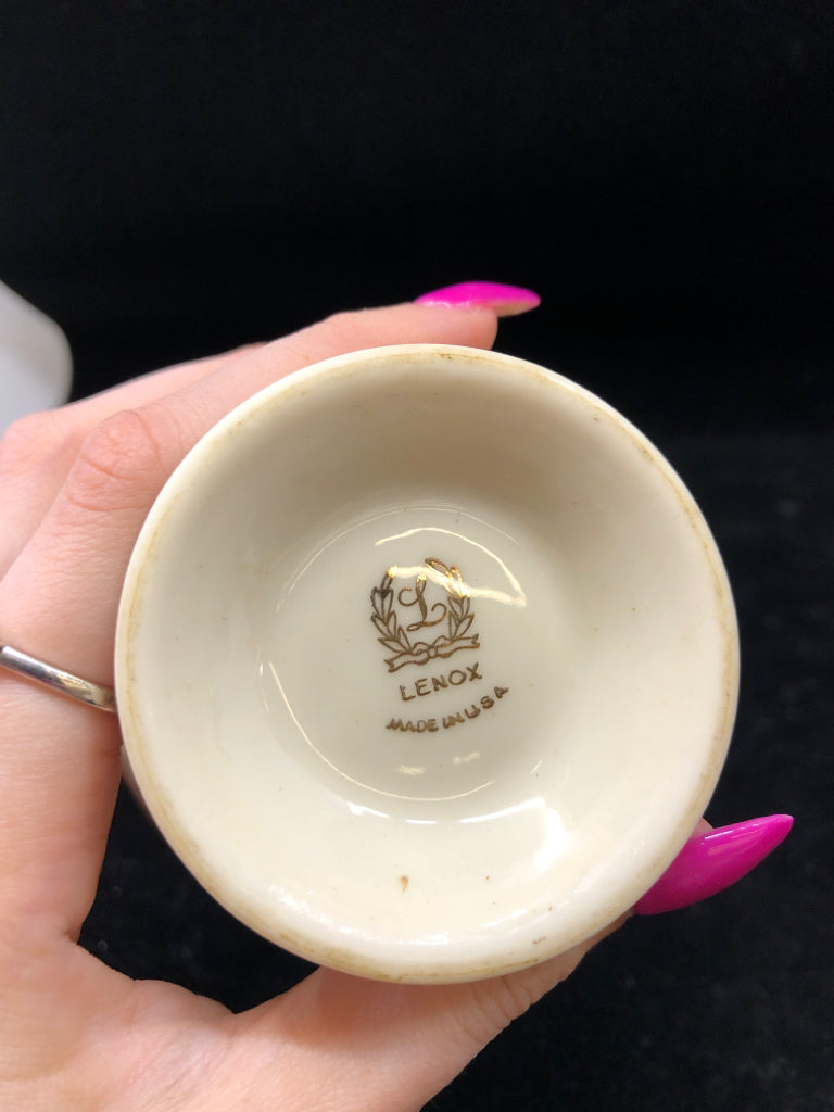 LENOX VASE W/EMBOSSED FLOWERS.