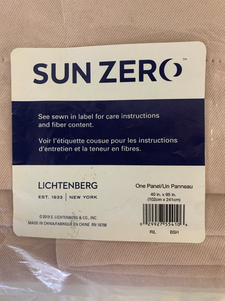 NIP SUN ZERO PALE PINK CURTIAN PANEL.