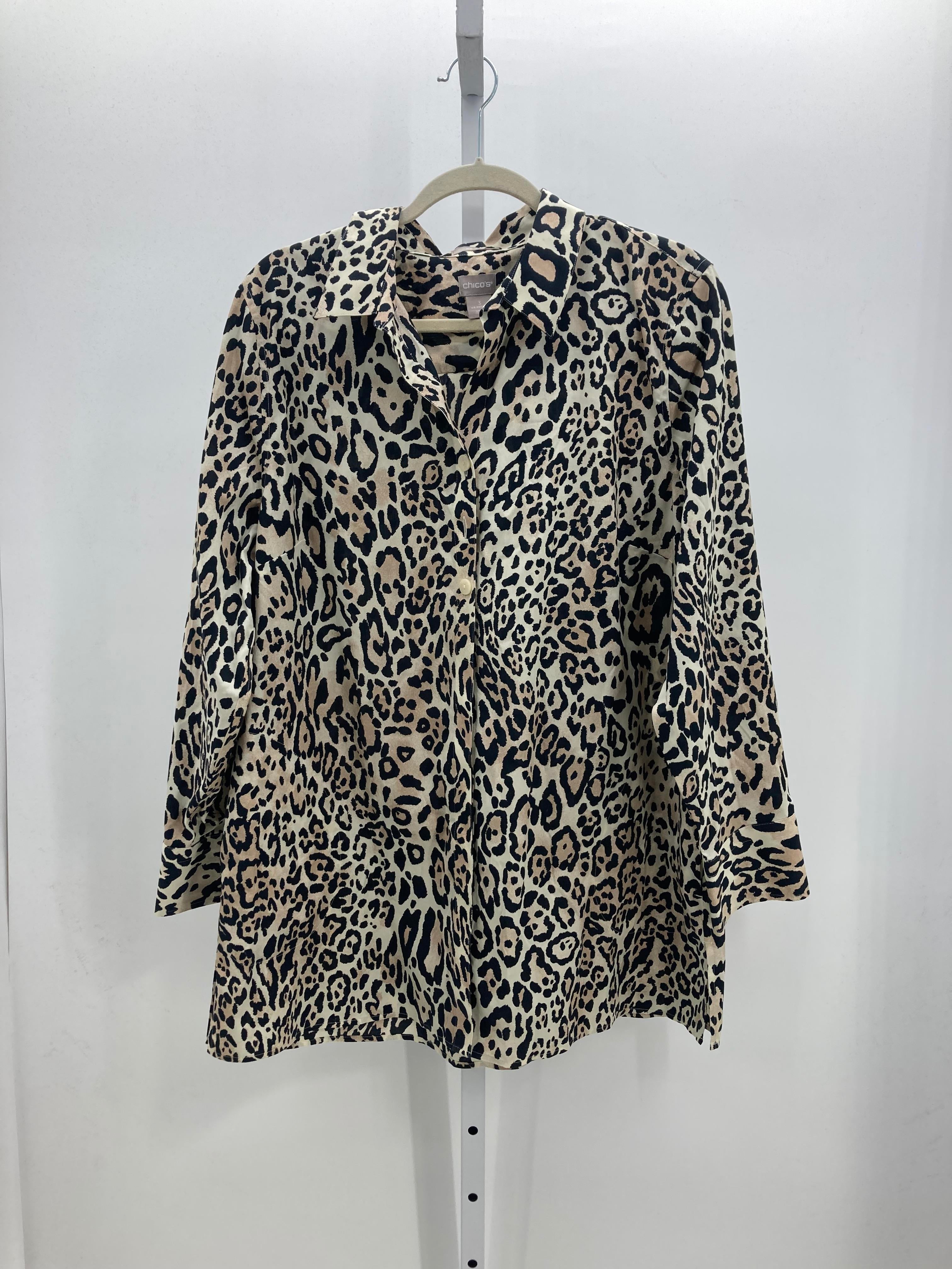 Chico's Size Large Misses Long Sleeve Shirt