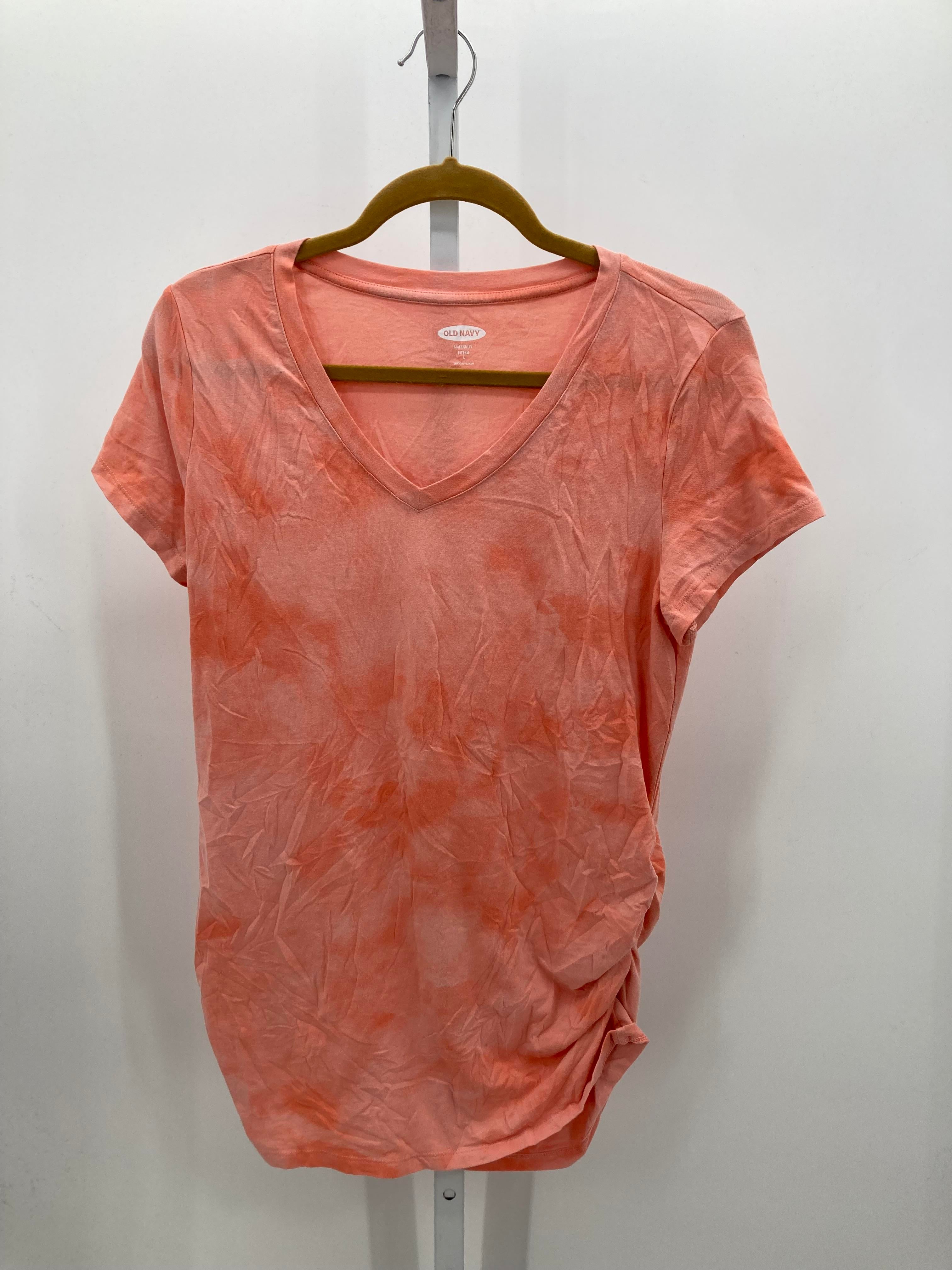 Old Navy Pink Size Large Maternity Short Sleeve Shirt