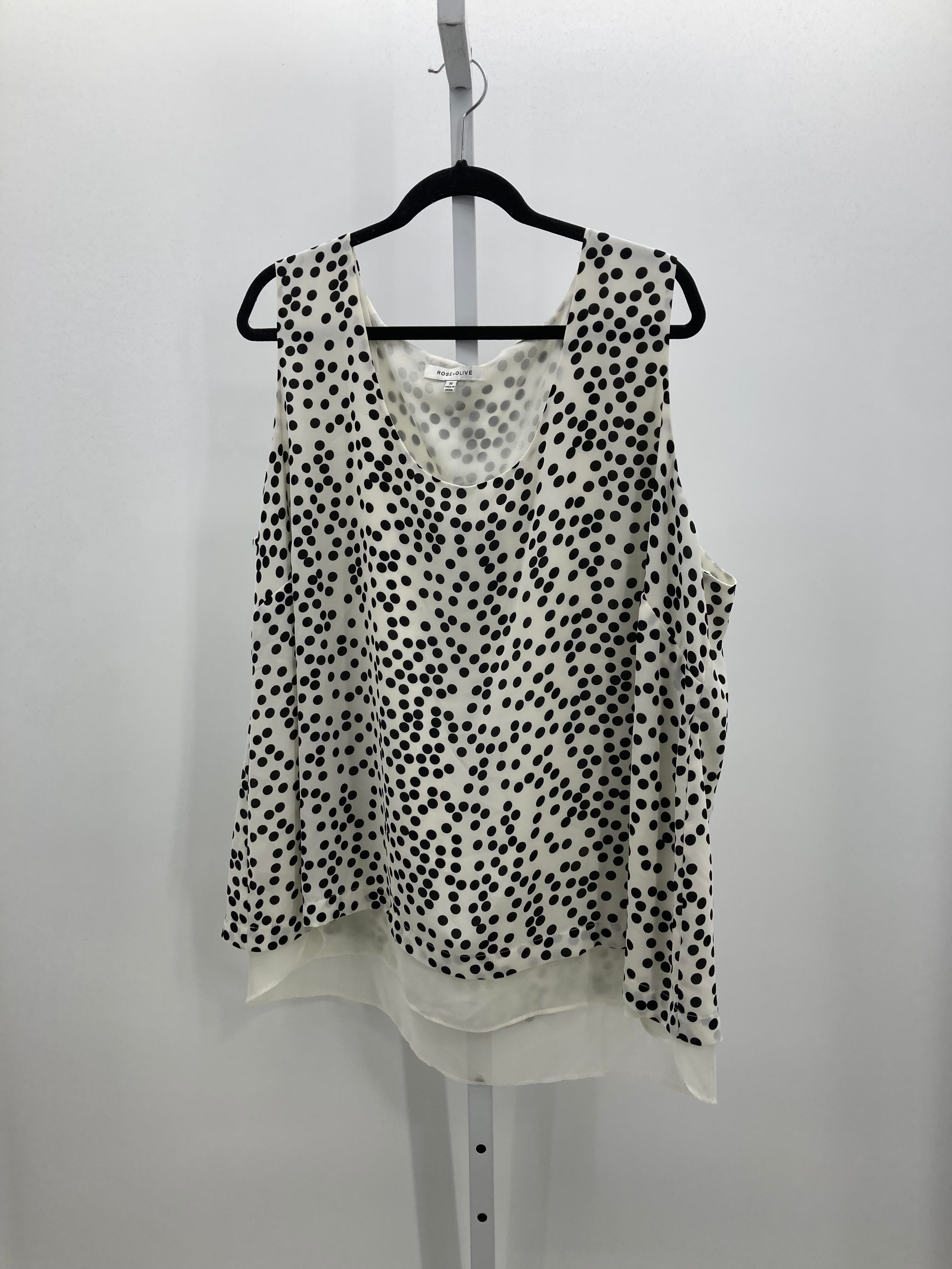 Rose & Olive Size 3X Womens Sleeveless Shirt