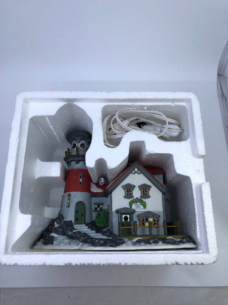 PIGEONHEAD LIGHTHOUSE NEW ENGLAND VILLAGE SERIES.