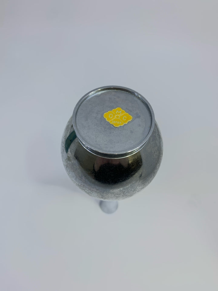 SILVER NARROW NECK BUD VASE.