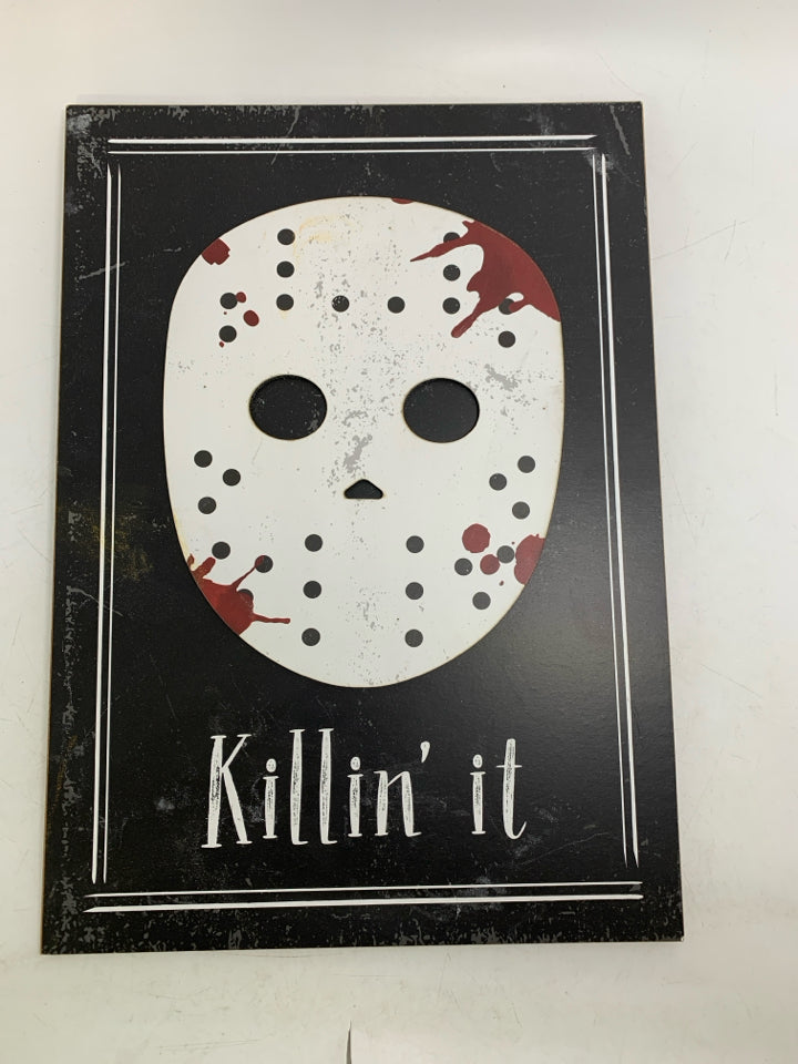 JASON BLOODY MASK WALL ART.