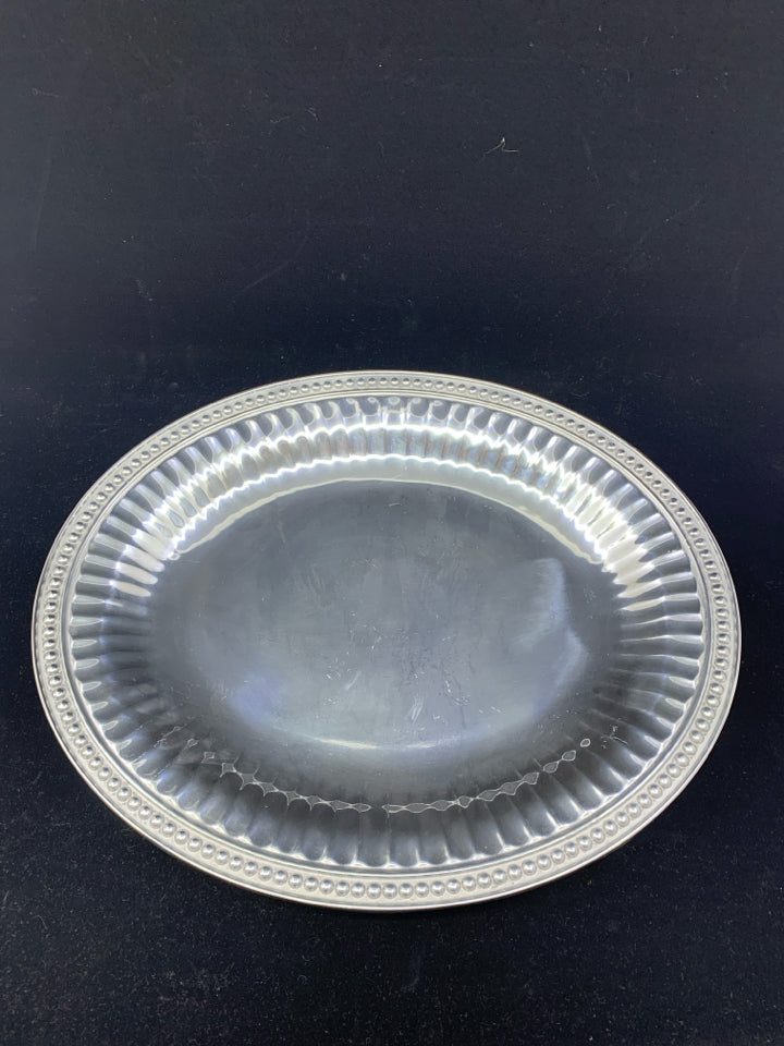 BEADED EDGE OVAL SERVER PLATTER.