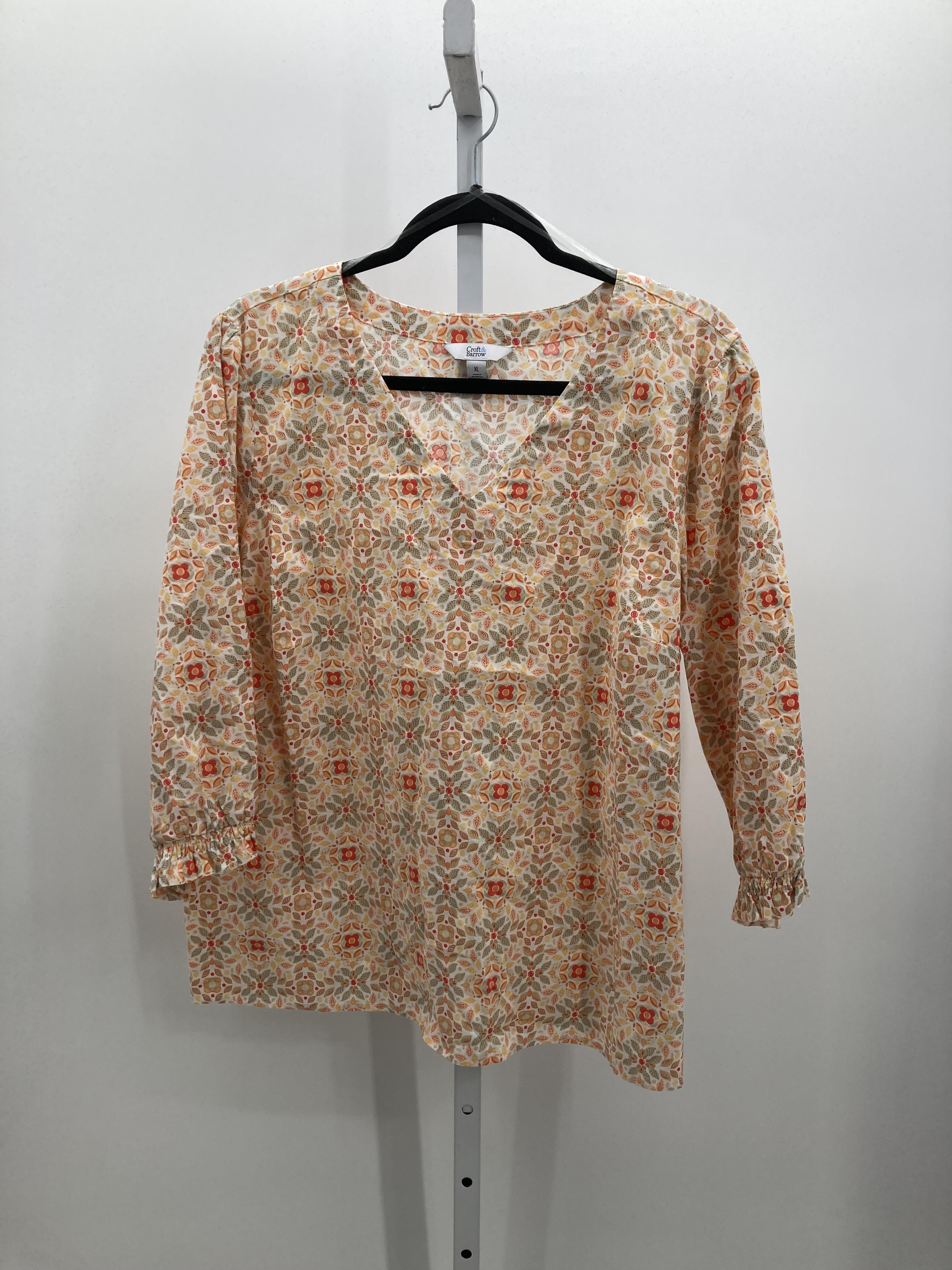 Croft & Barrow Size Extra Large Misses 3/4 Sleeve Shirt