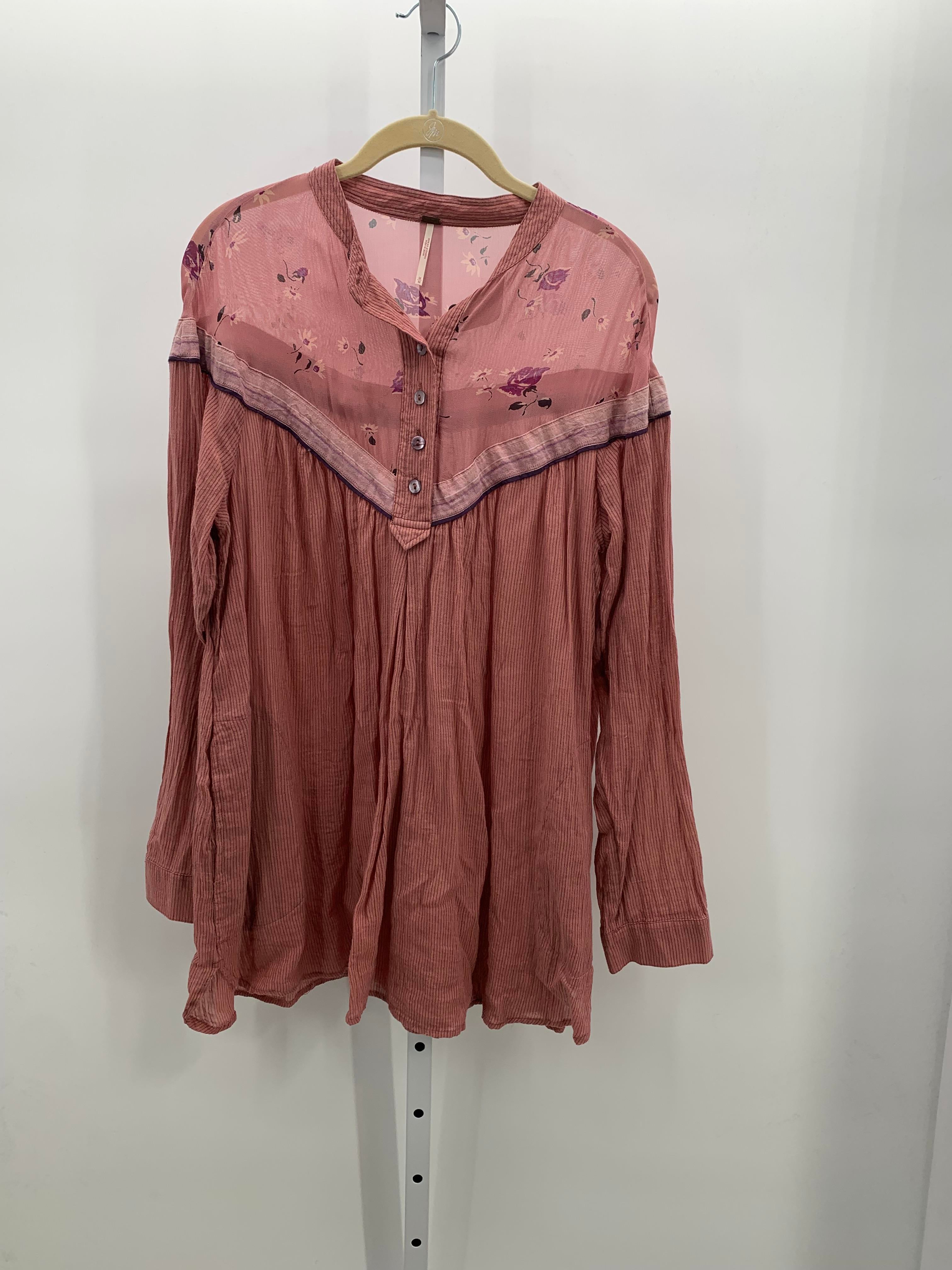 Free People Size Medium Misses Long Sleeve Shirt