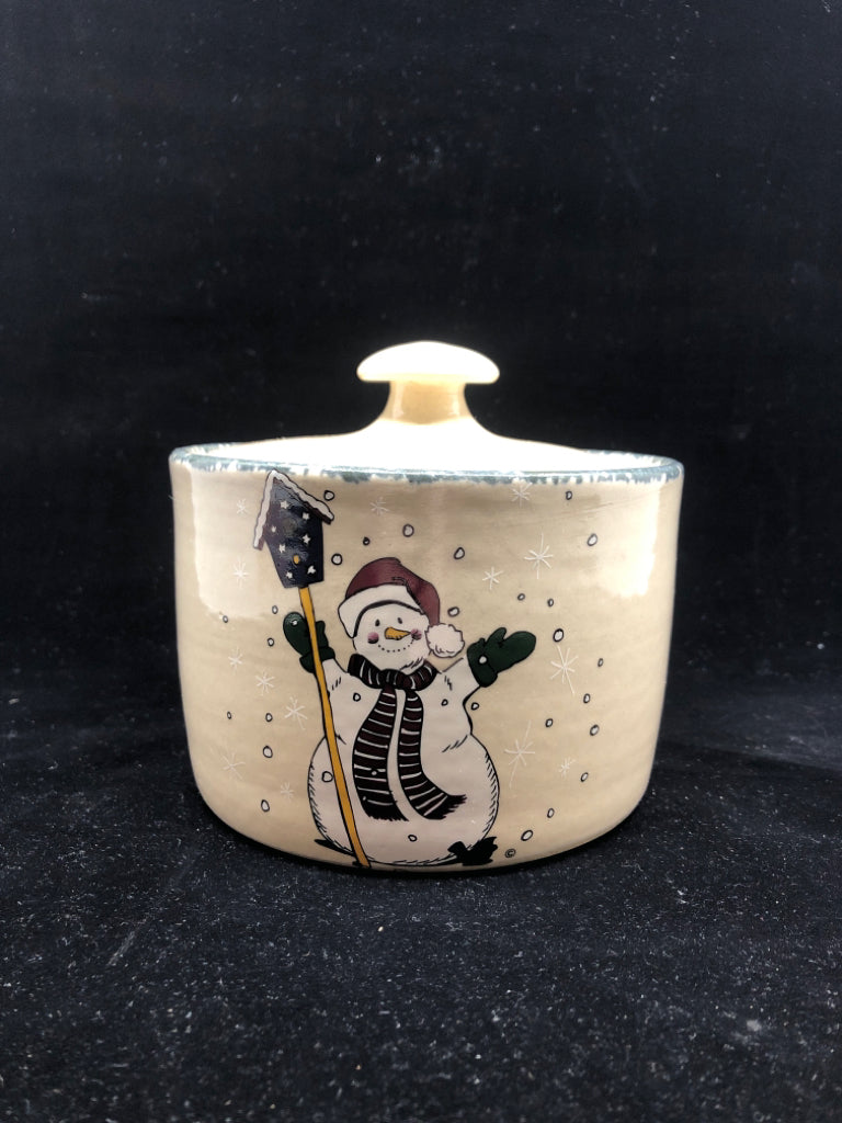 SNOWMAN SUGAR BOWL.