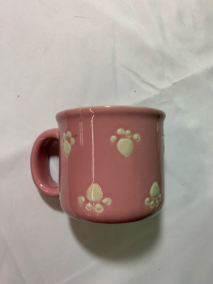 PINK PAW PRINT MUG.