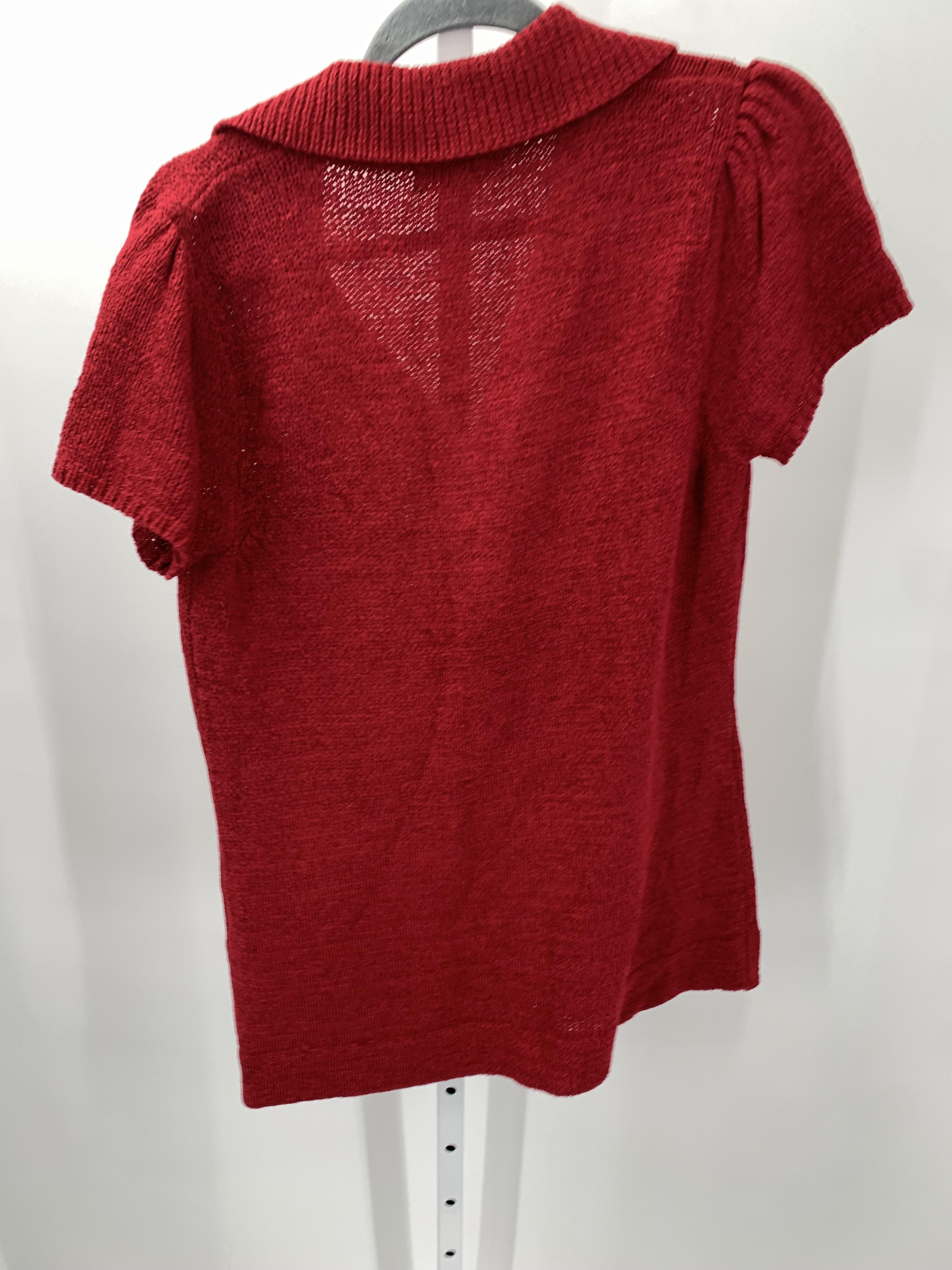 August Silk Size Large Misses Short Slv Sweater