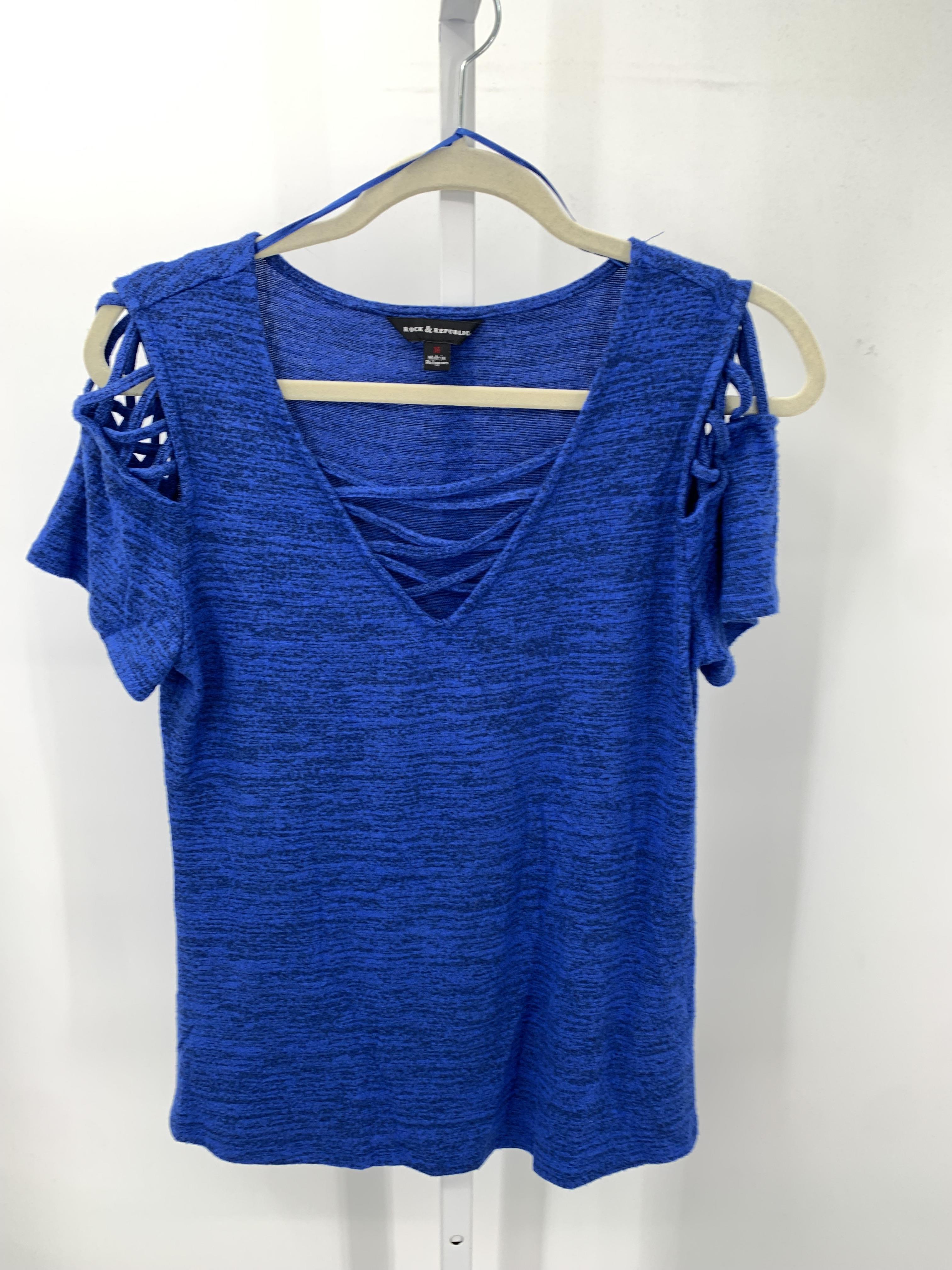 Rock & Republic Size Medium Misses Short Sleeve Shirt