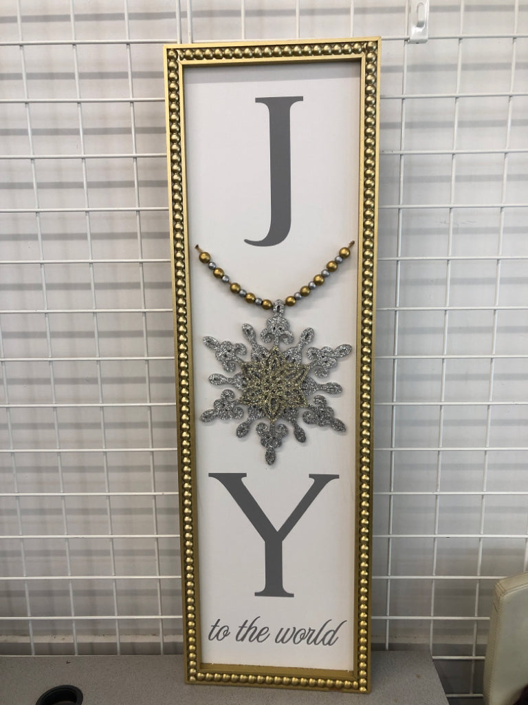"JOY" SNOWFLAKE WALL-ART.