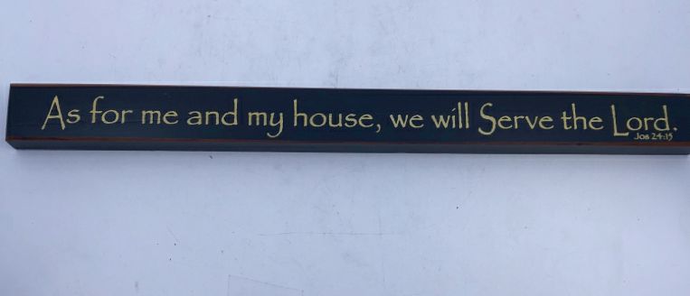 AS FOR ME- WOOD BLOCK SIGN.