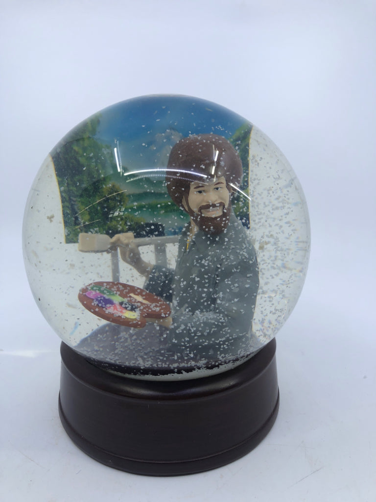 NIB BOB ROSS SNOW GLOBE.