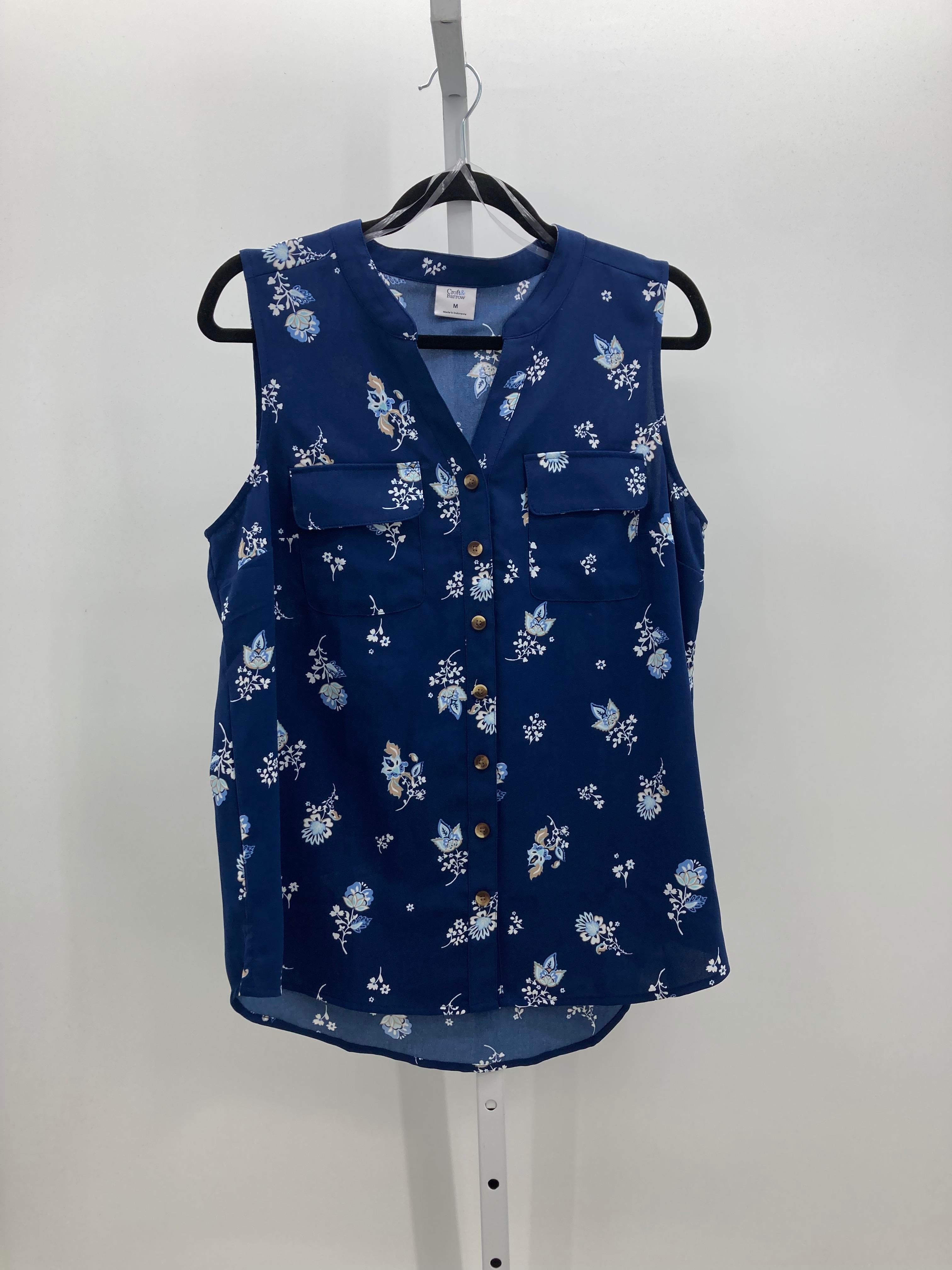 Croft & Barrow Size Medium Misses Sleeveless Shirt