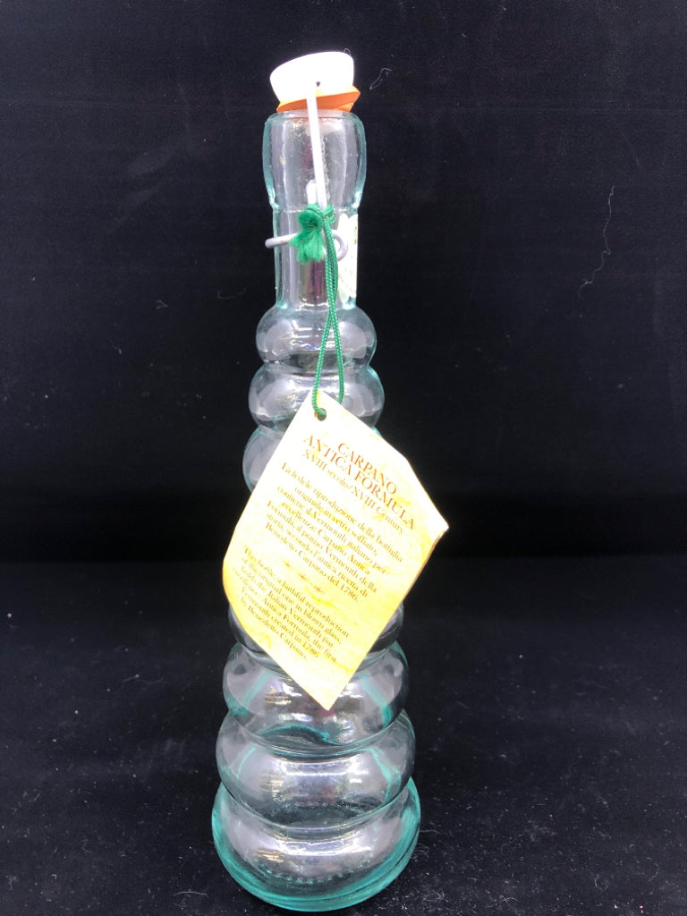 RIBBED GLASS BOTTLE W CLASP.