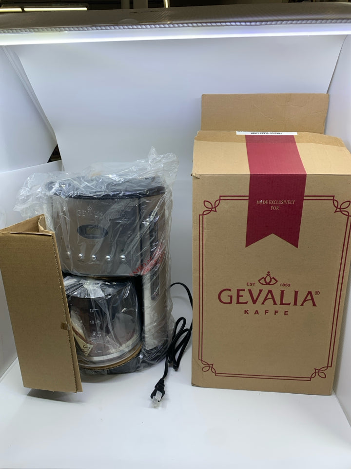 NIB GEVALIA 12 CP PROGRAM-ABLE COFFEE MAKER.