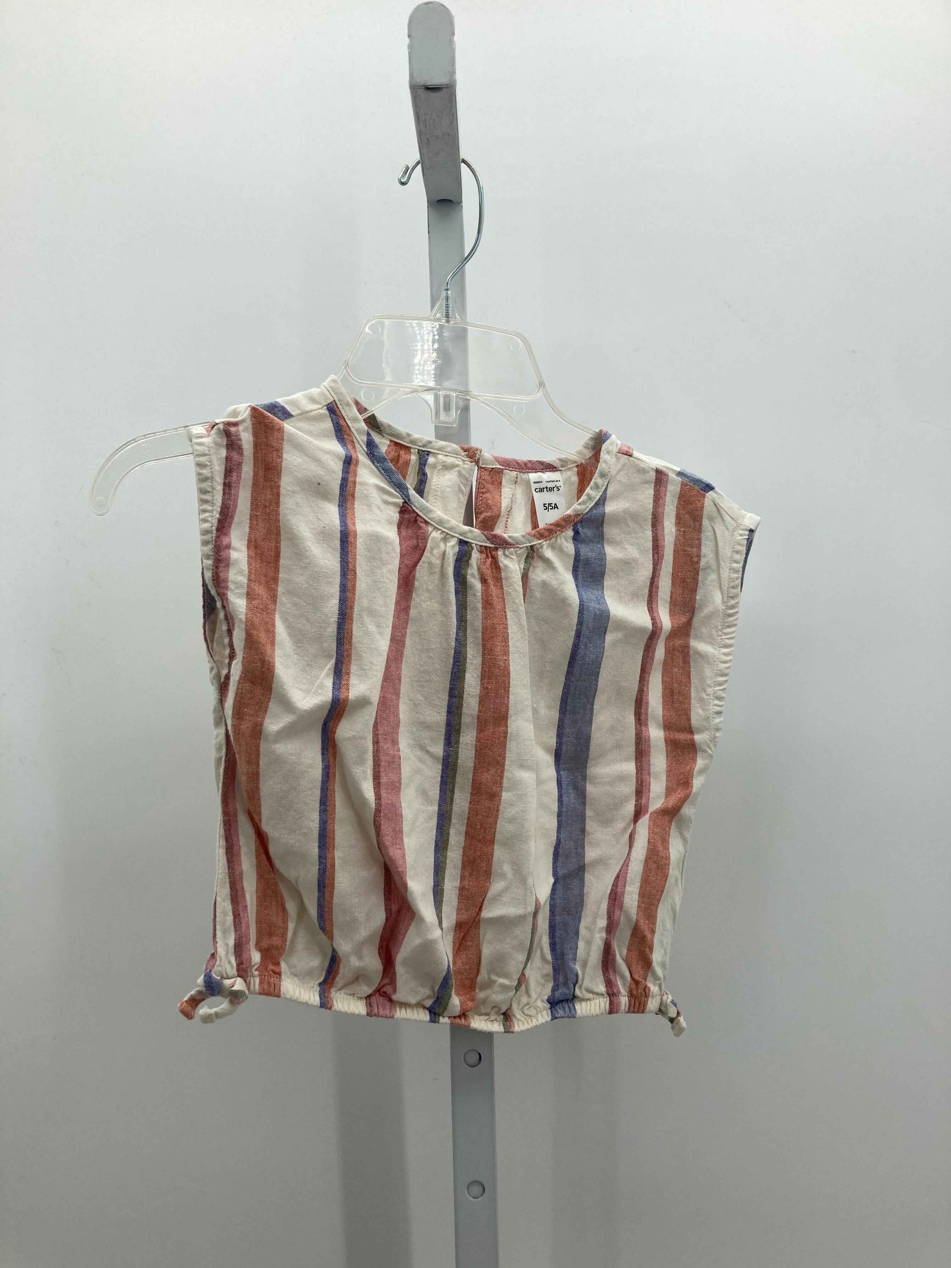 Carters Size 5 Girls Sleeveless Shirt