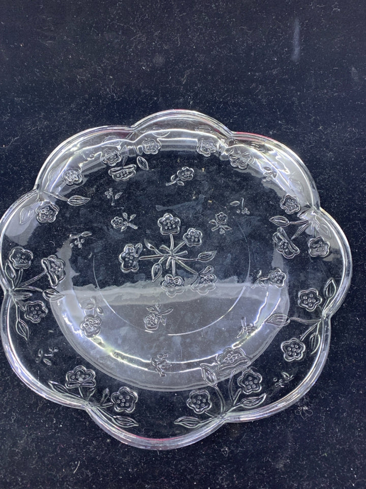 SCALLOP EDGE FLORAL PATTERN SERVER.