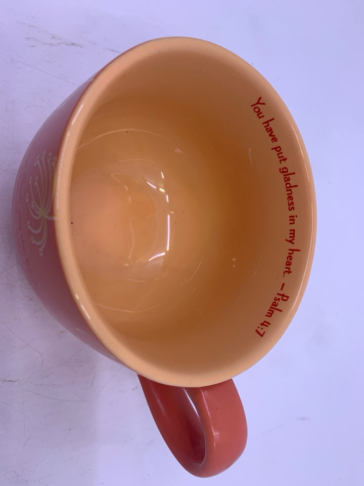 DEAR GOD- SALMON PINK MUG.