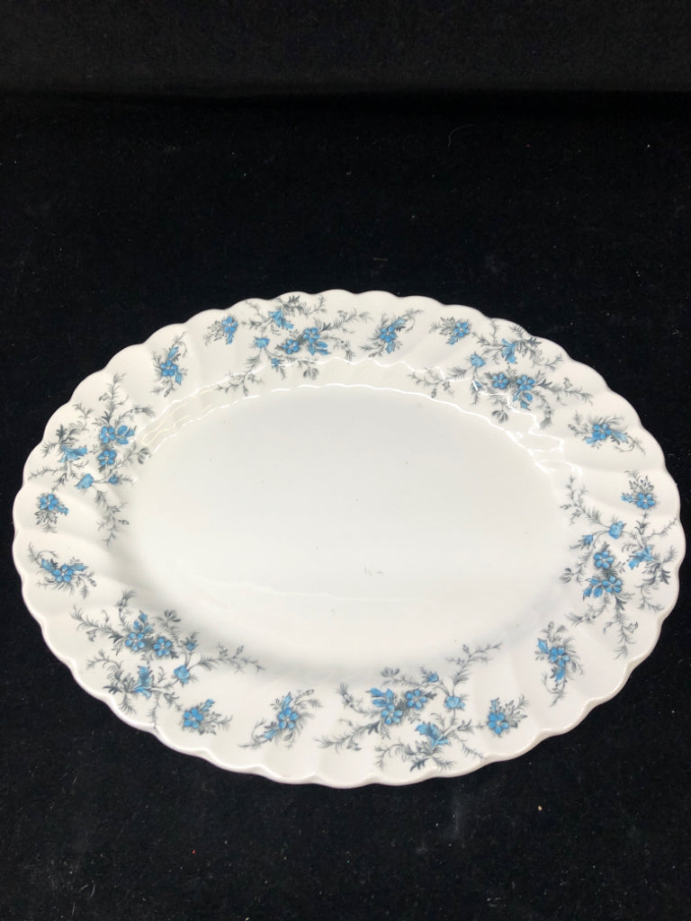 VTG BLUE FLORAL & WAVY EDGES MYOTT "FORGET ME NOT".
