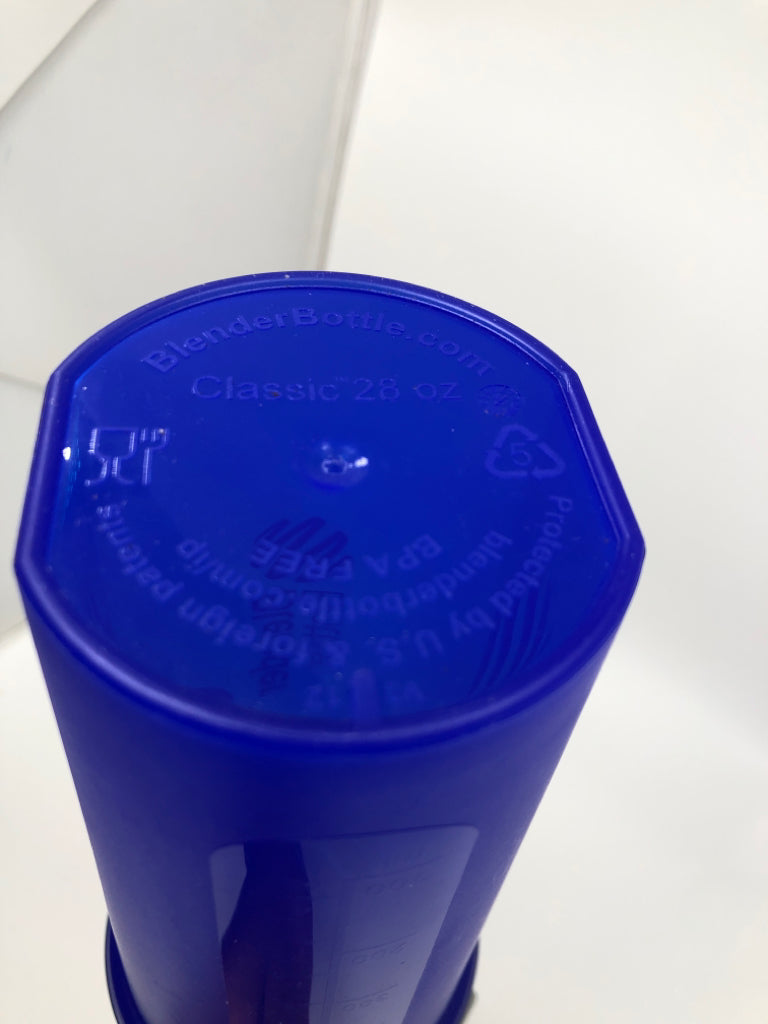 NEW BLUE PLASTIC BLENDER BOTTLE.