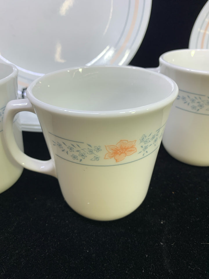 12PC APRICOT GROVE CORELLE DISH SET- SVC 4.