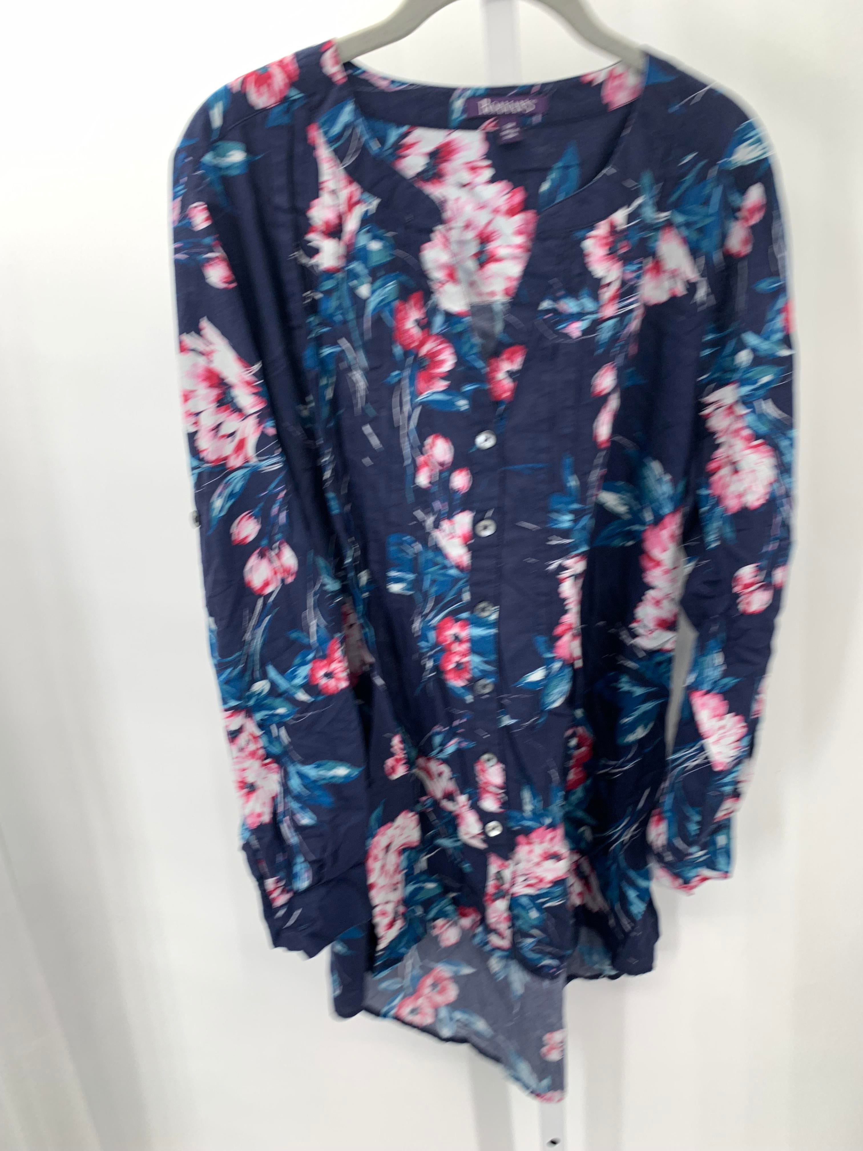 Roaman's Size 18 W Womens Long Sleeve Shirt