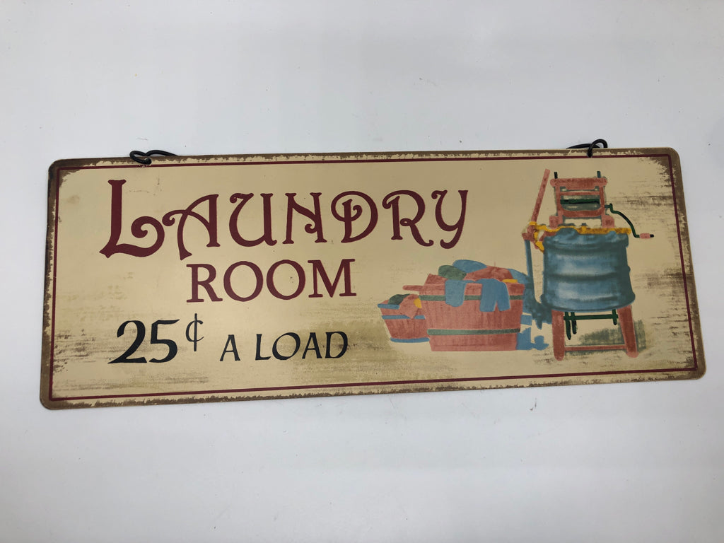 LAUNDRY ROOM METAL SIGN.