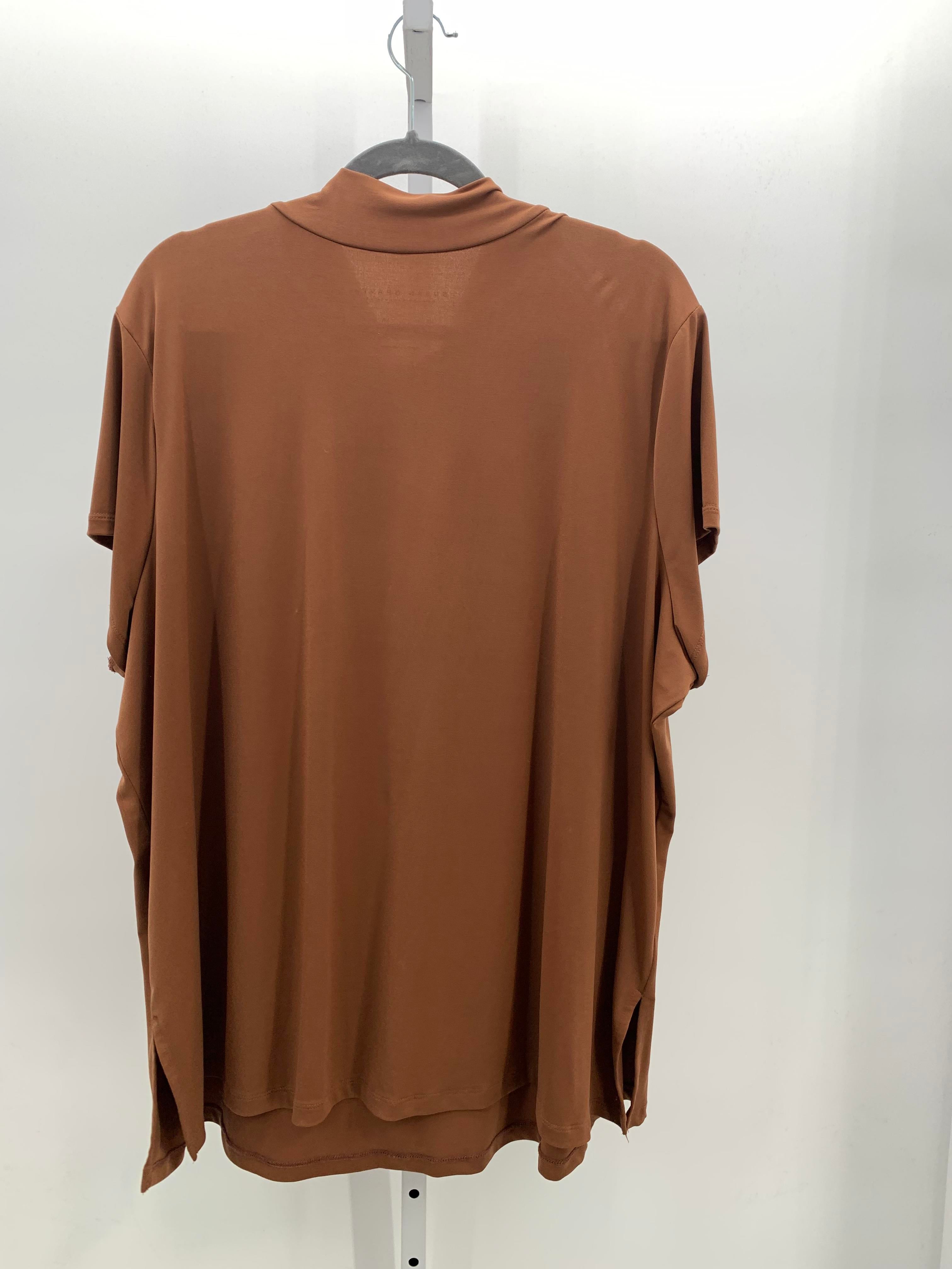 Susan Graver Size 3X Womens Short Sleeve Shirt