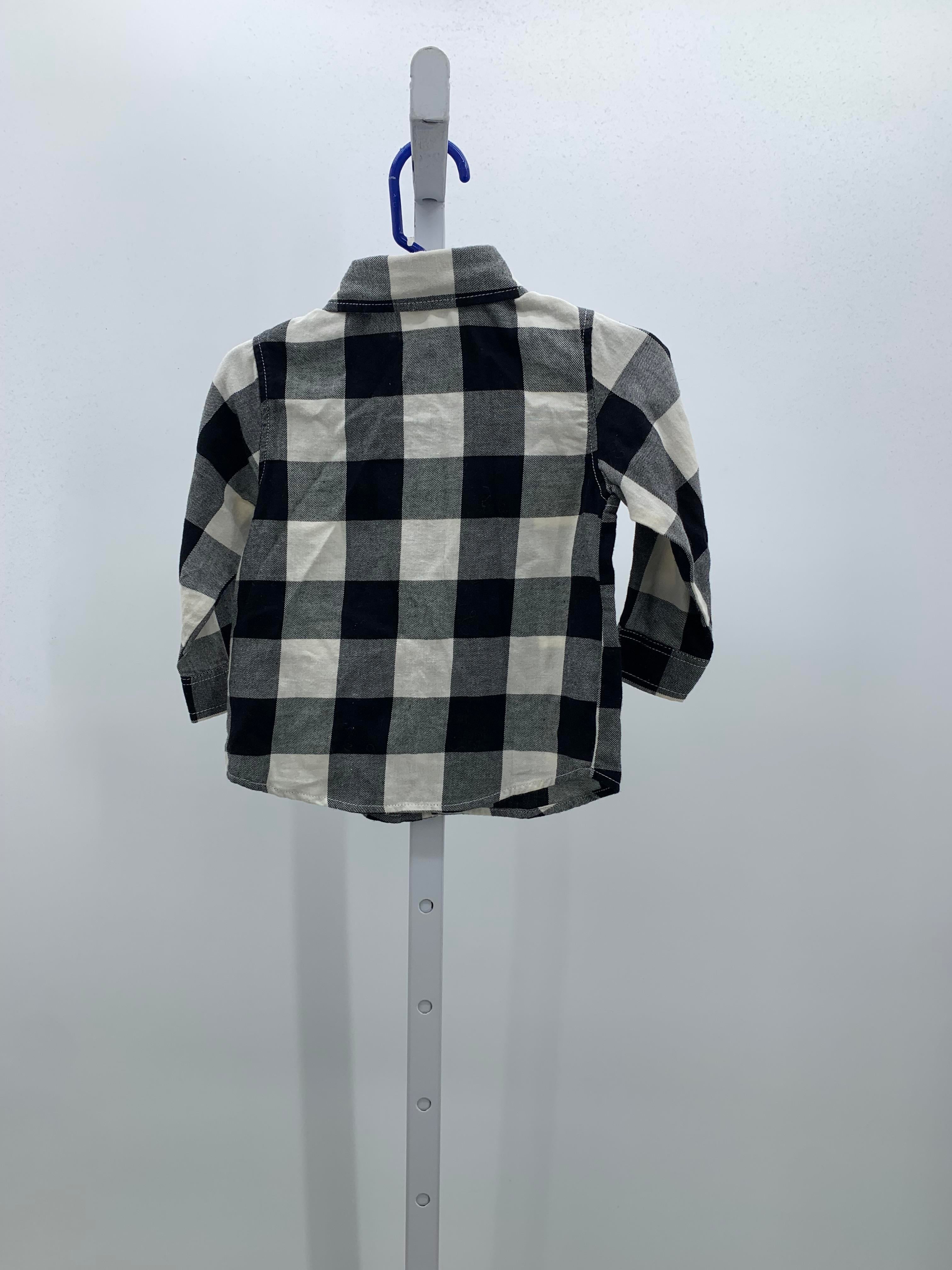 IVORY/ BLACK PLAID BUTTON DOWN