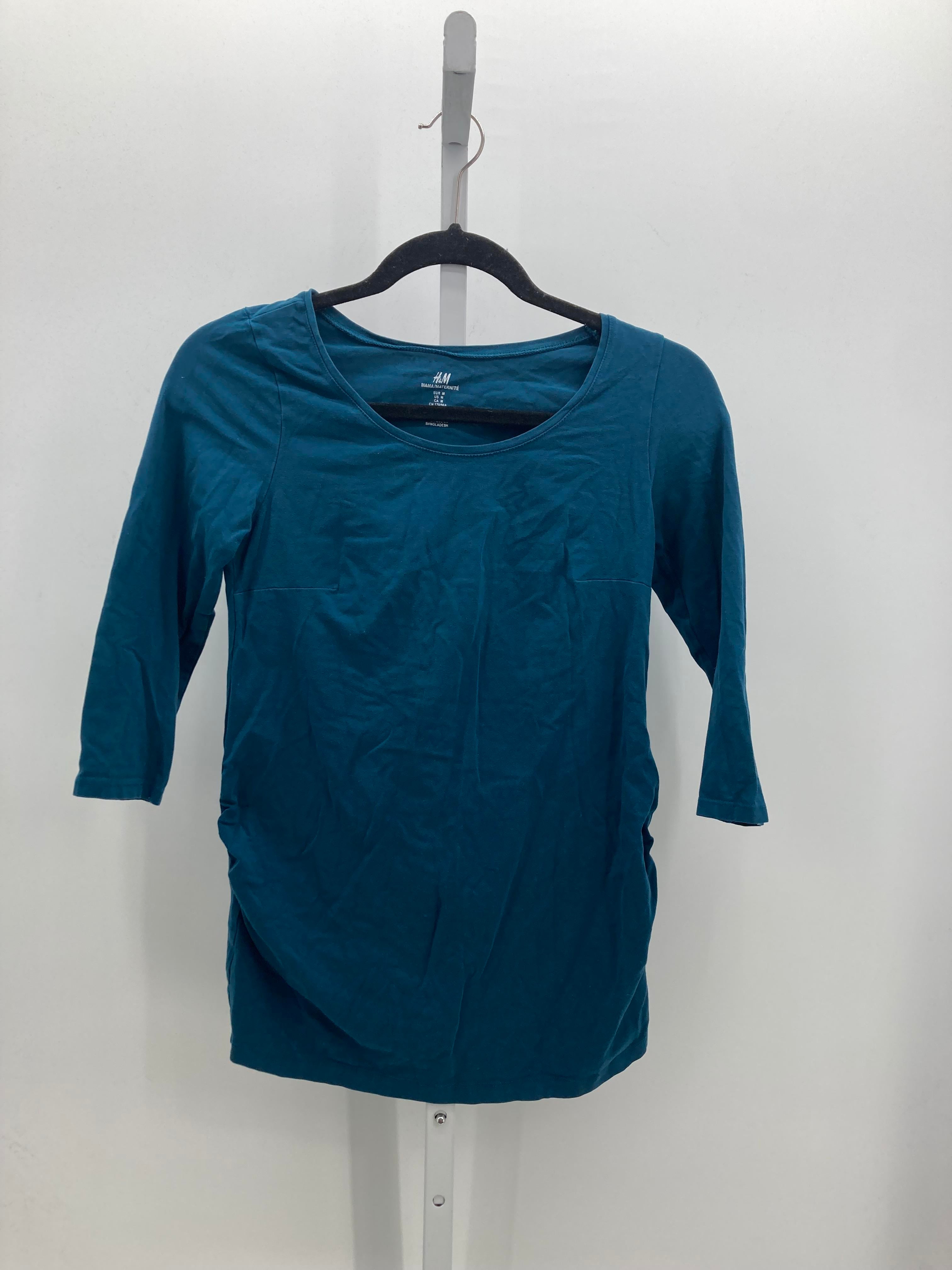 H&M Blue Size Medium Maternity Long Sleeve Shirt