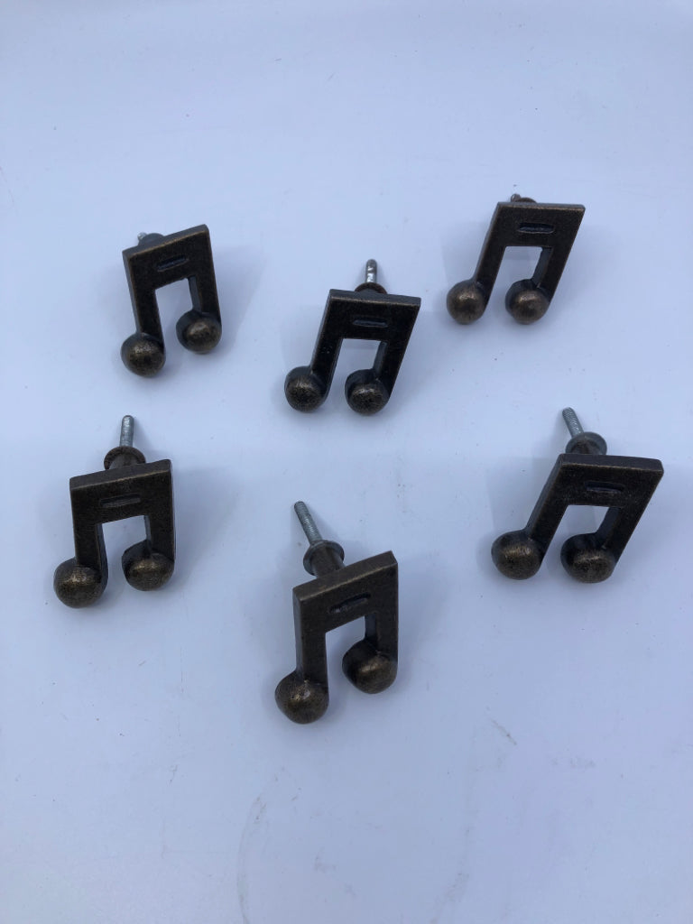 6 MUSIC NOTE KNOBS.