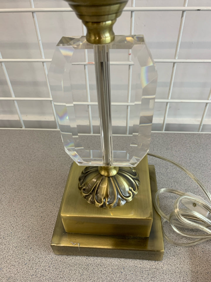 STACKED MERCURY GLASS TABLE LAMP.