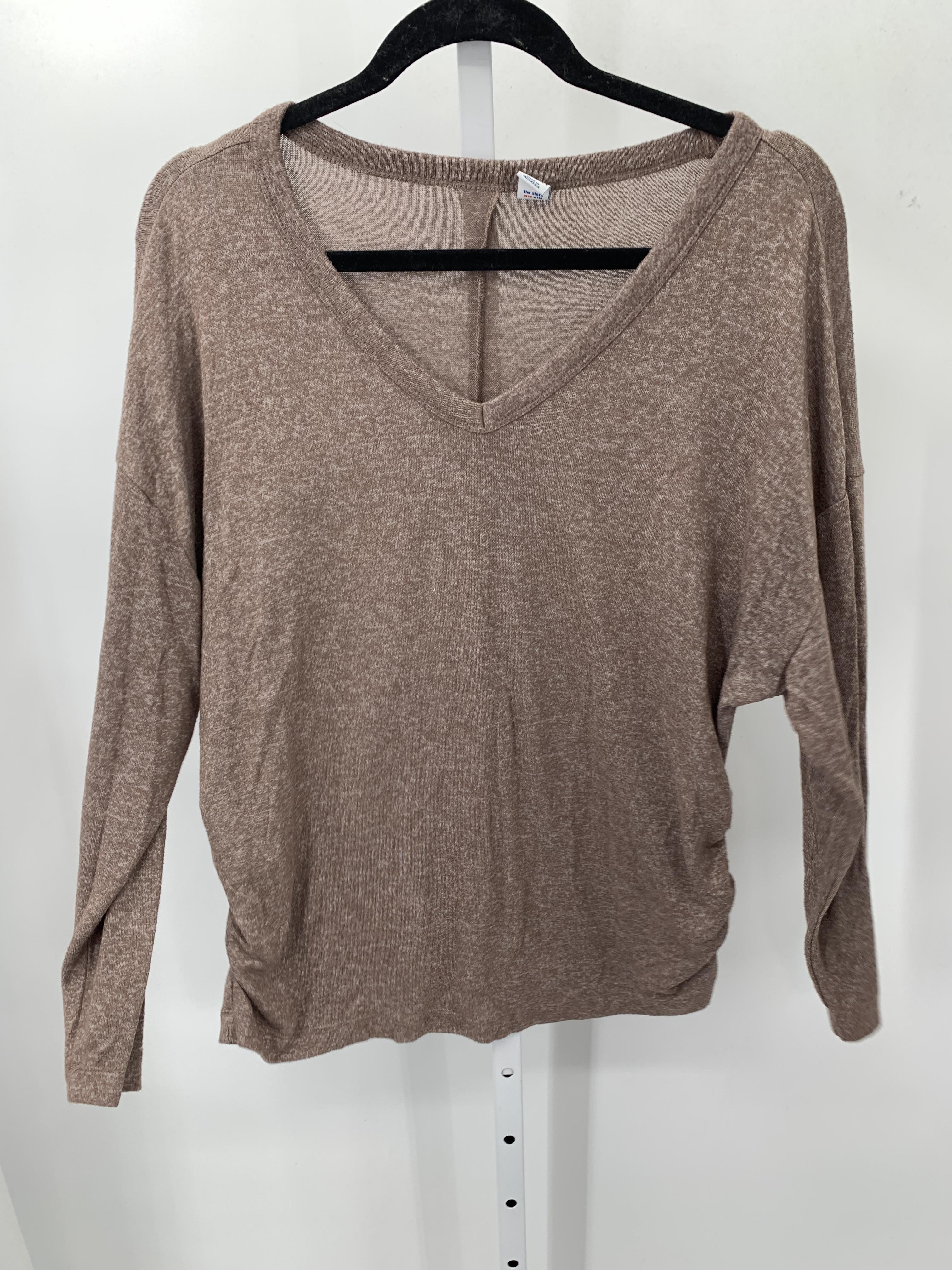 Old Navy Brown Size Large Maternity Long Sleeve Shirt
