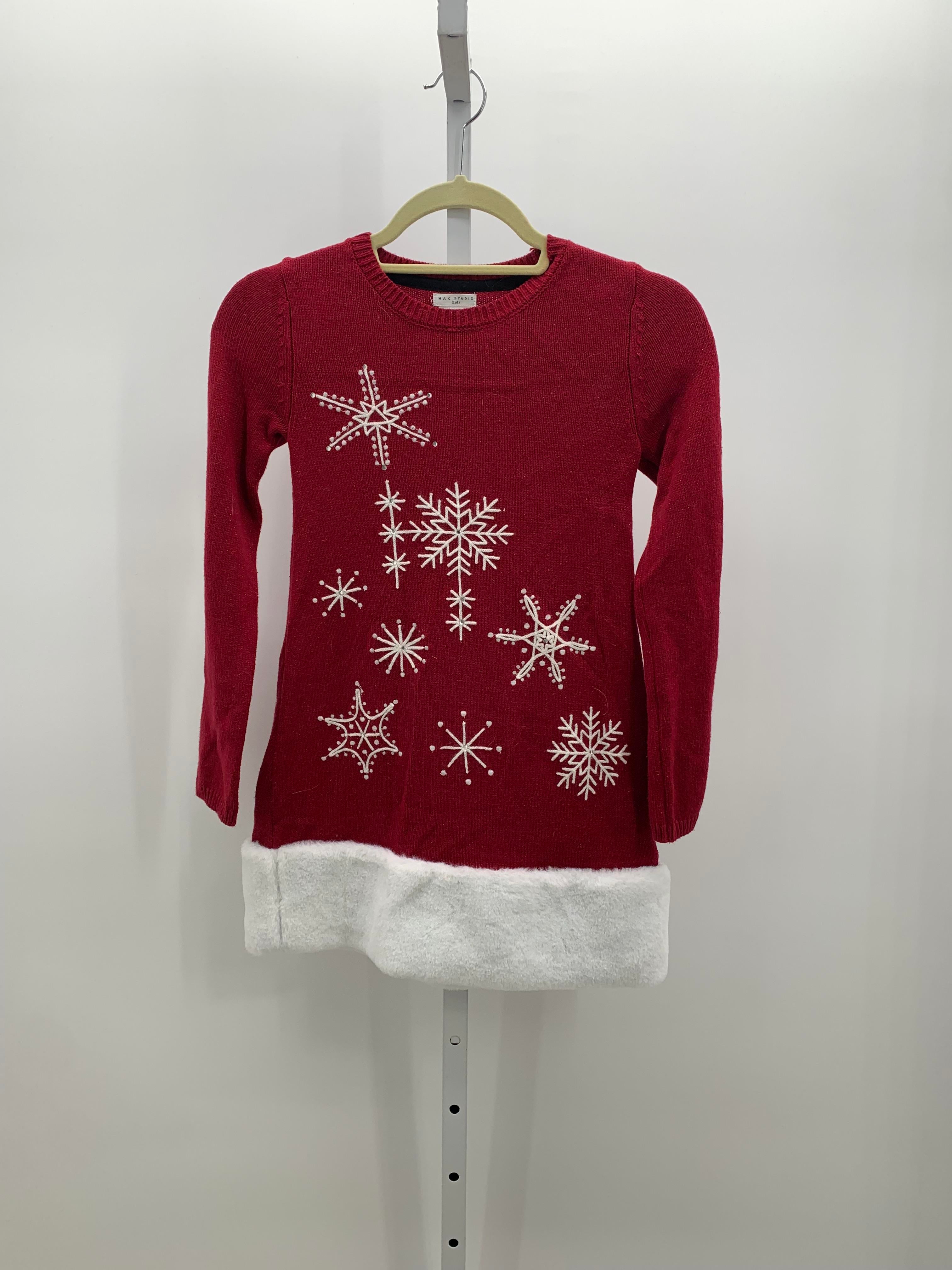 WHITE SNOWFLAKES SWEATER DRESS