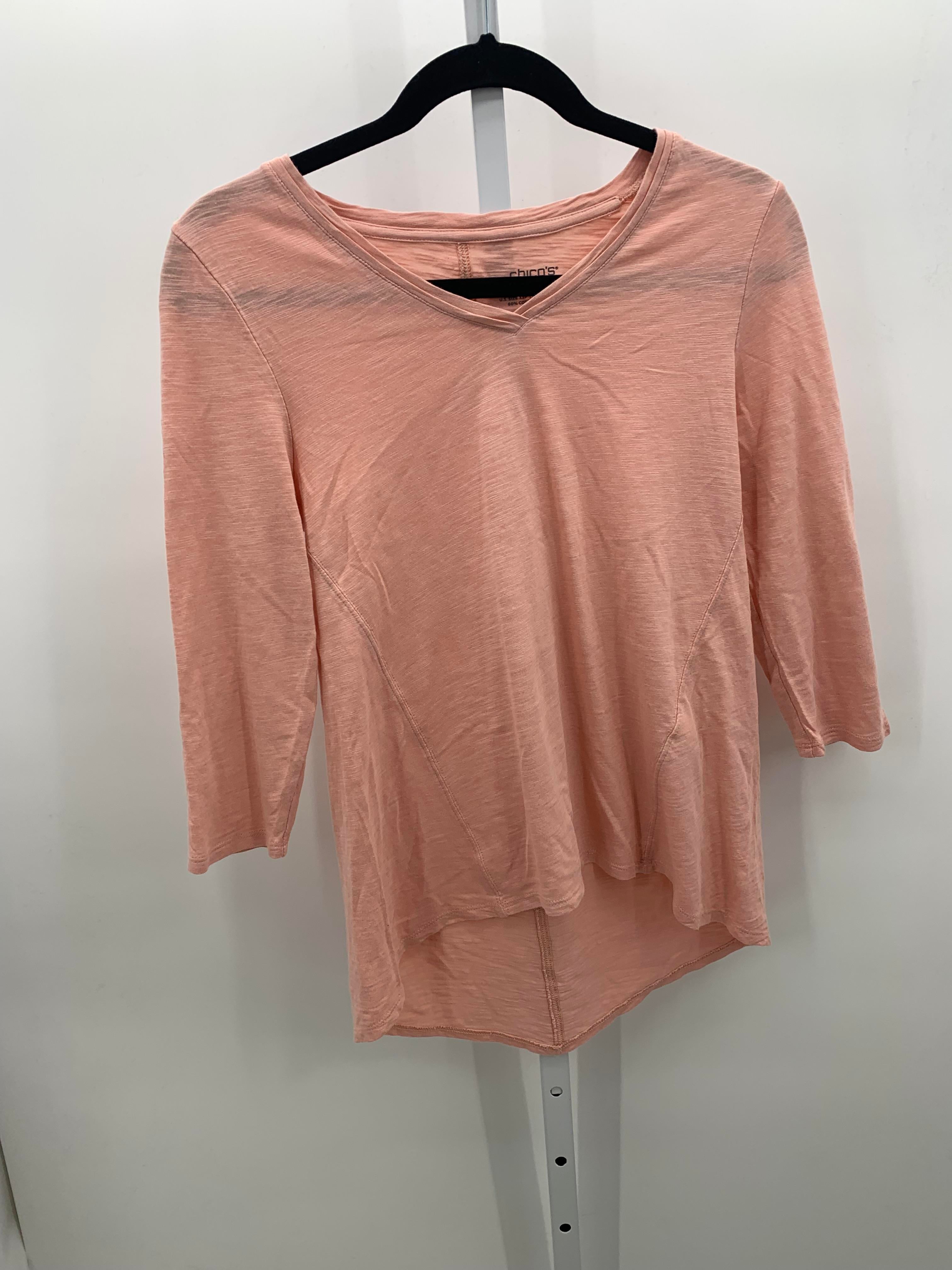 Chico's Size X Small Petite Petite 3/4 Sleeve Shirt