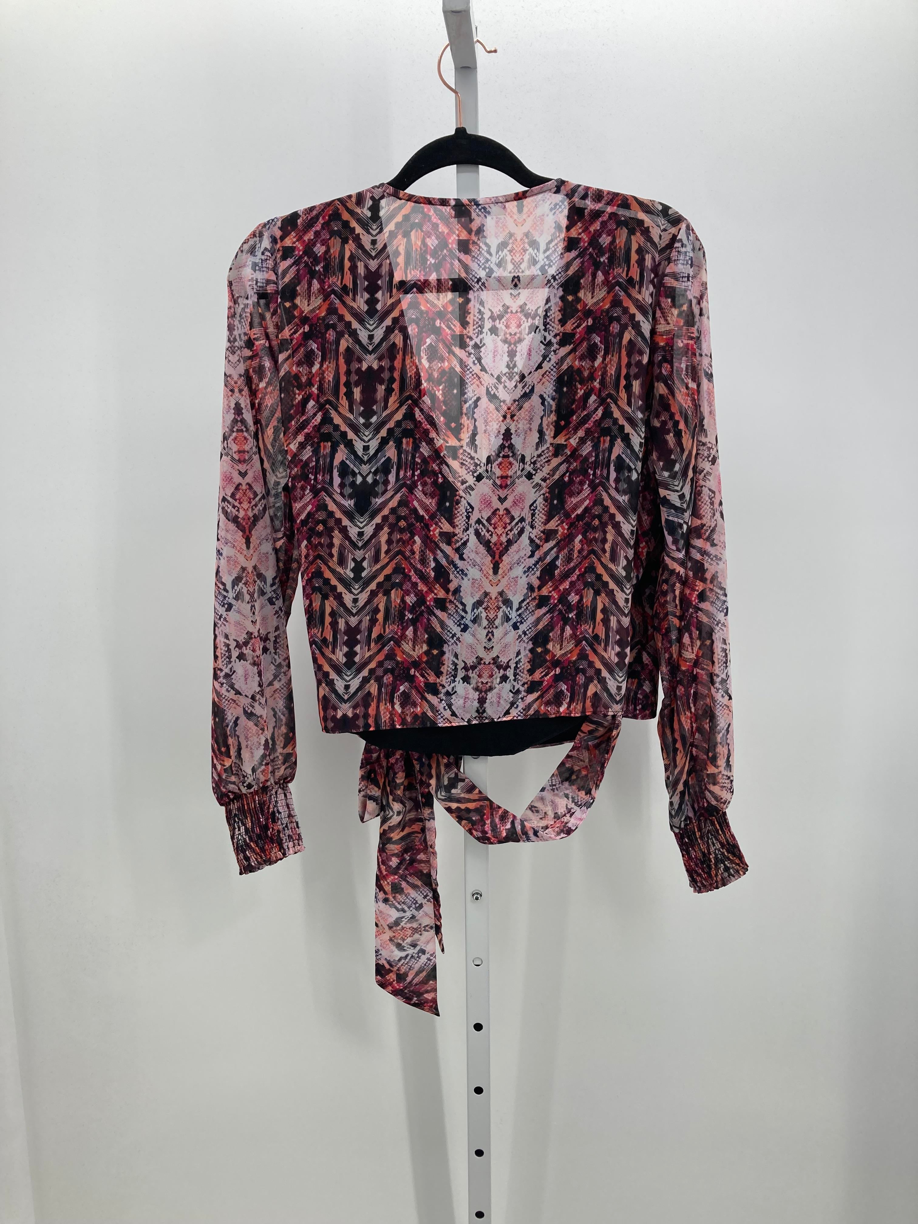 Bar III Size Large Misses Long Sleeve Shirt