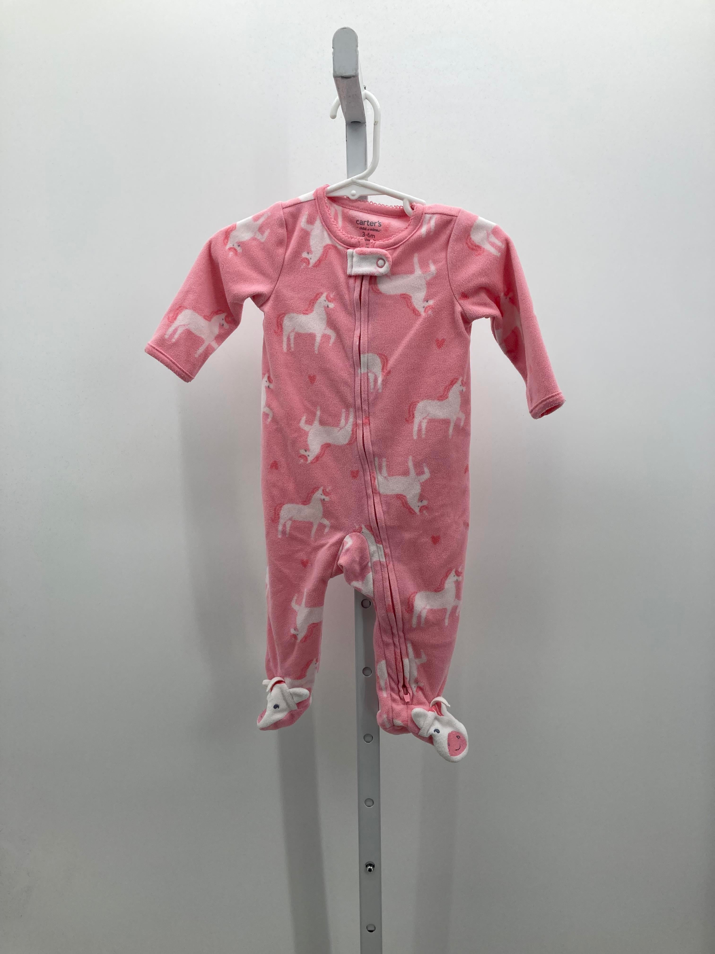 Carters Size 3-6 Months Girls Long Slv. Romper