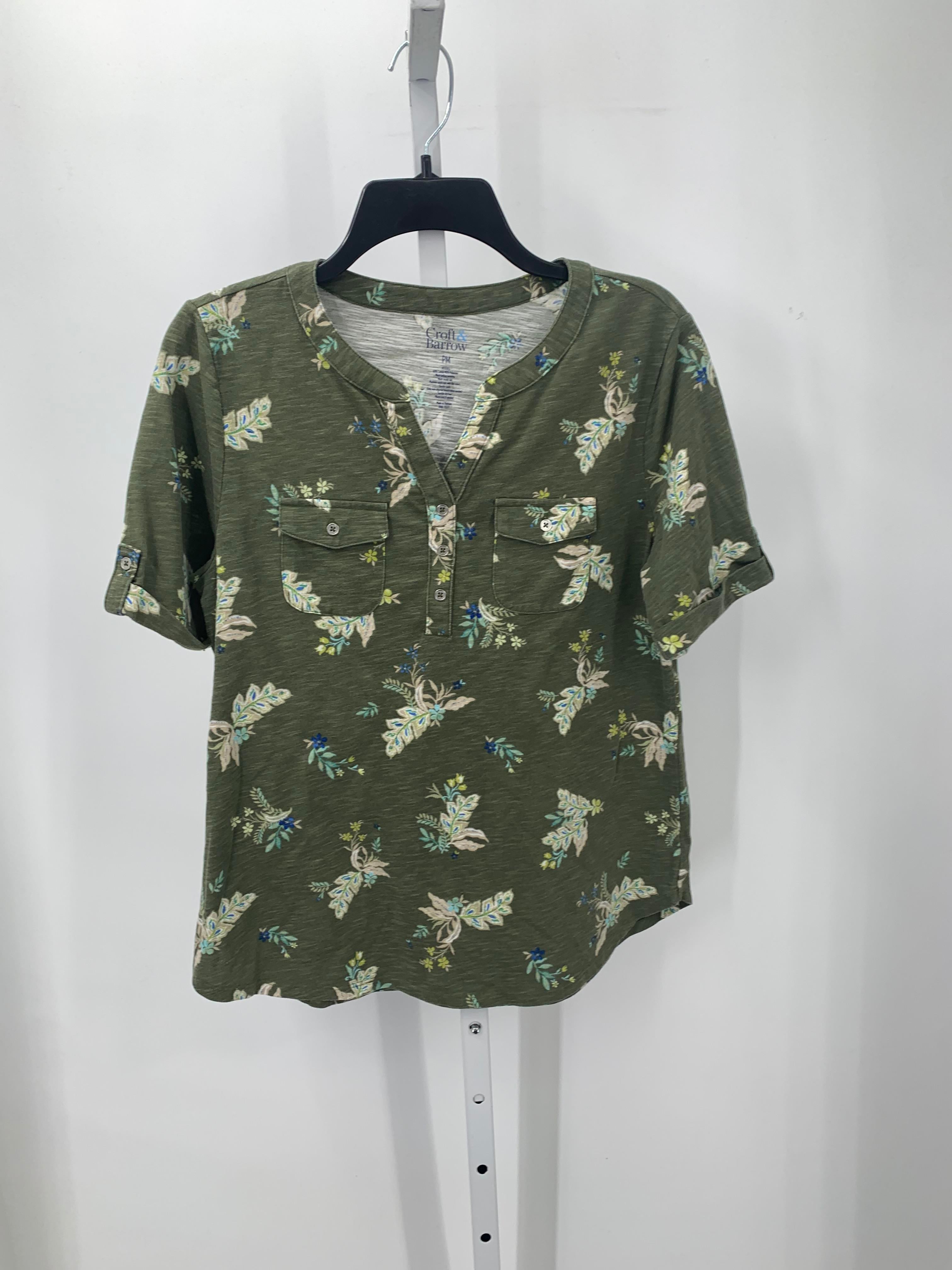 Croft & Barrow Size Medium Petite Petite Short Sleeve Shirt