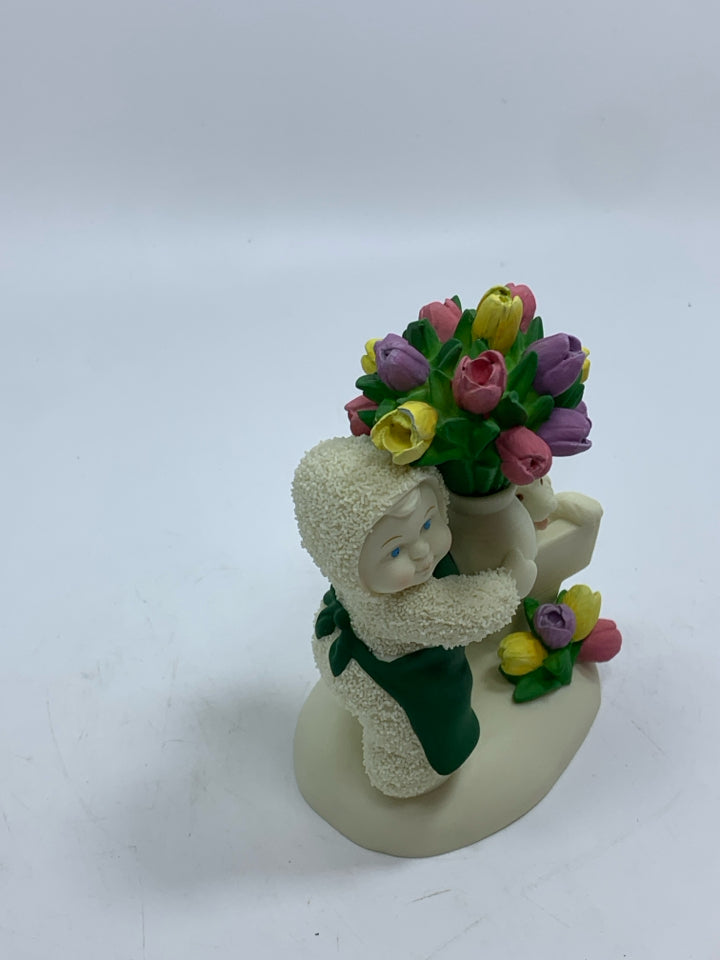 FLOWERS FOR YOU SNOW BABIES FIGURINE.