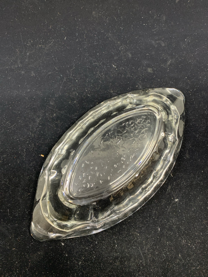 10 GLASS OVAL BANANA SUNDAE DISHES.